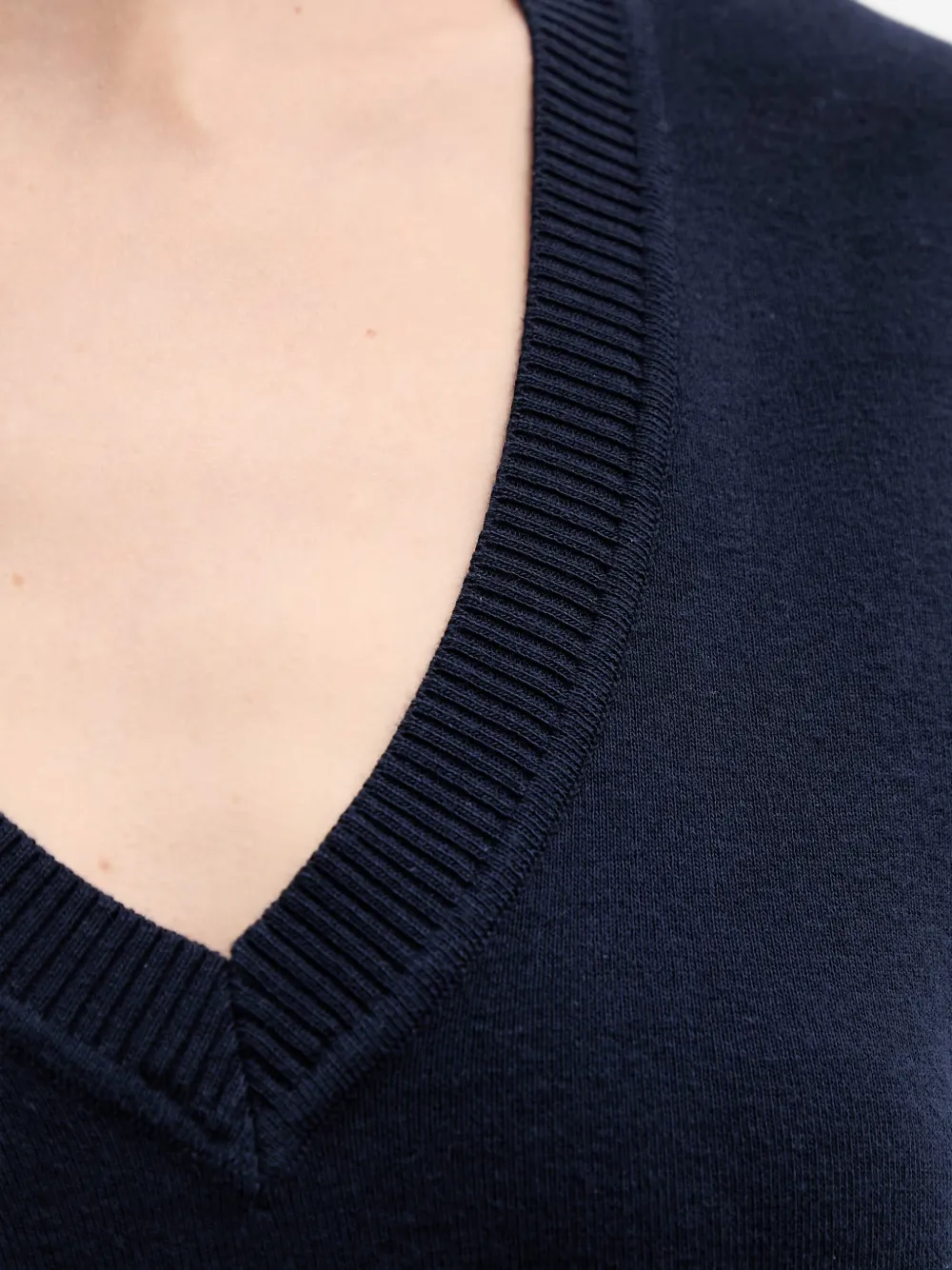 Benetton Trui met V-hals Blauw