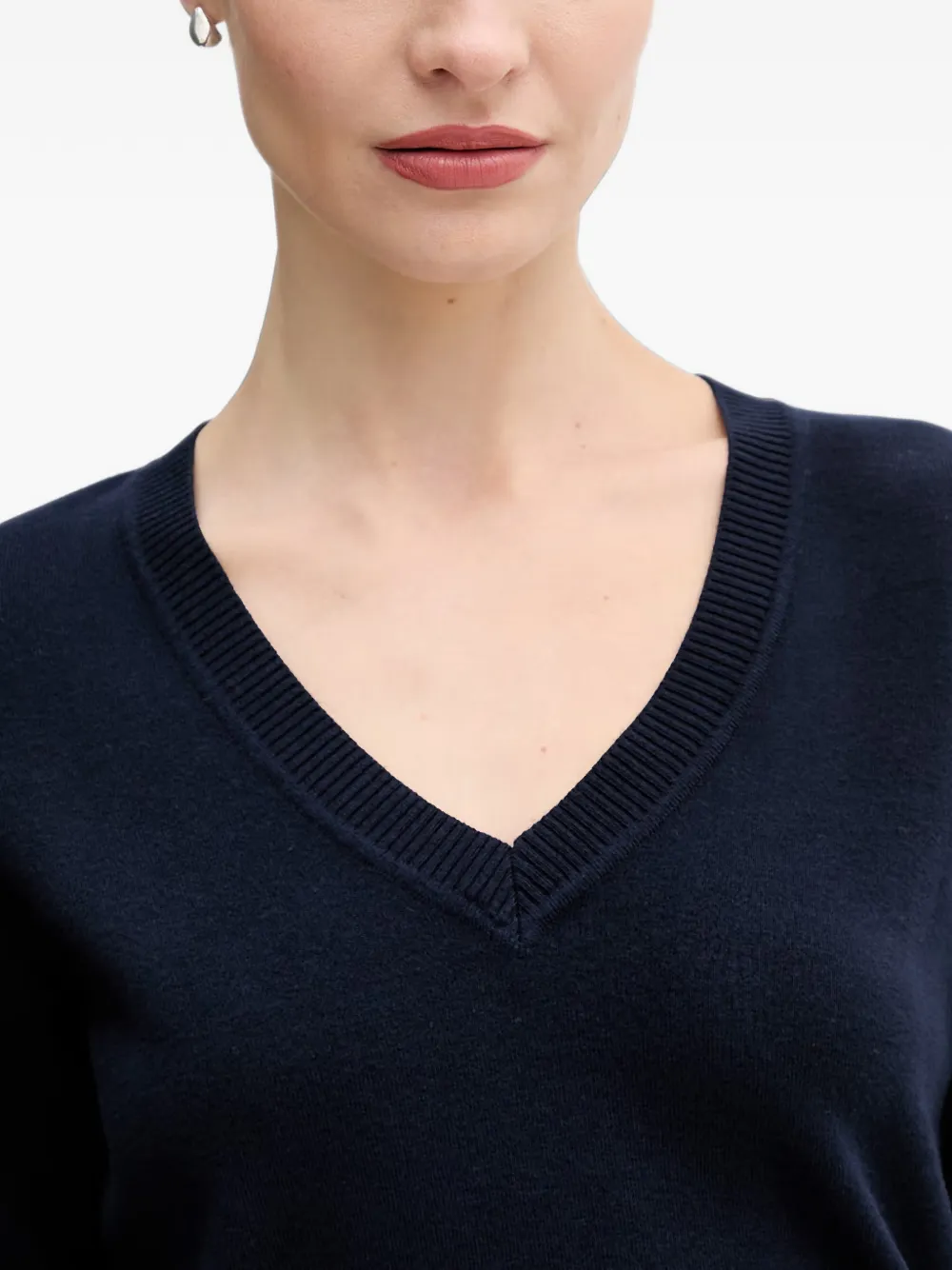 Benetton Trui met V-hals Blauw