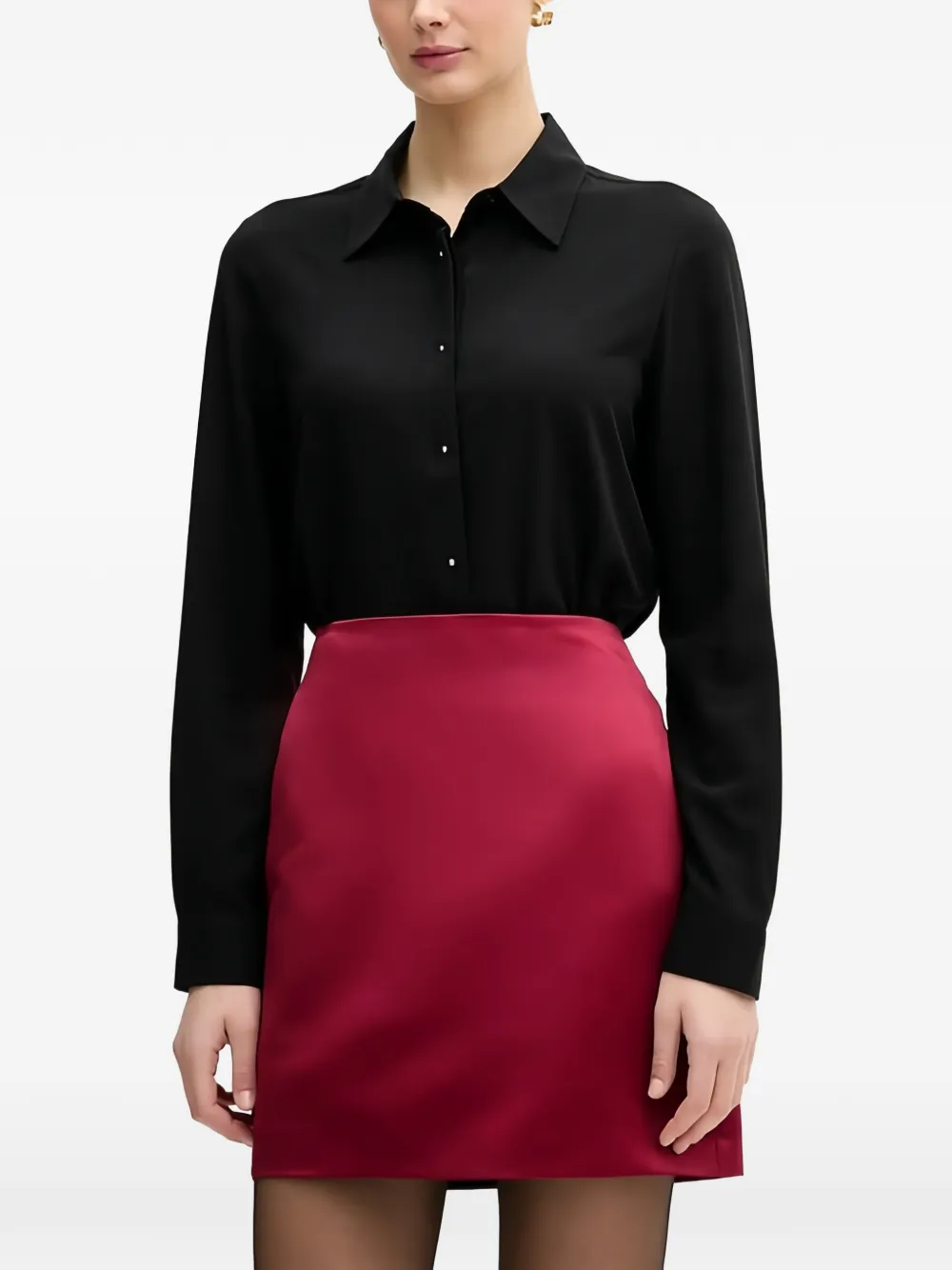 Benetton buttoned collared shirt - Nero