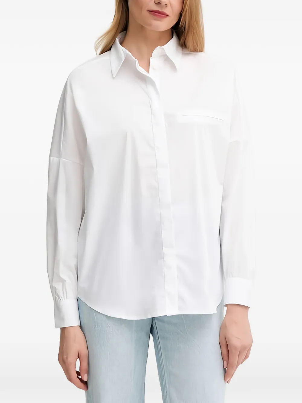Benetton chest-pocket shirt - Bianco