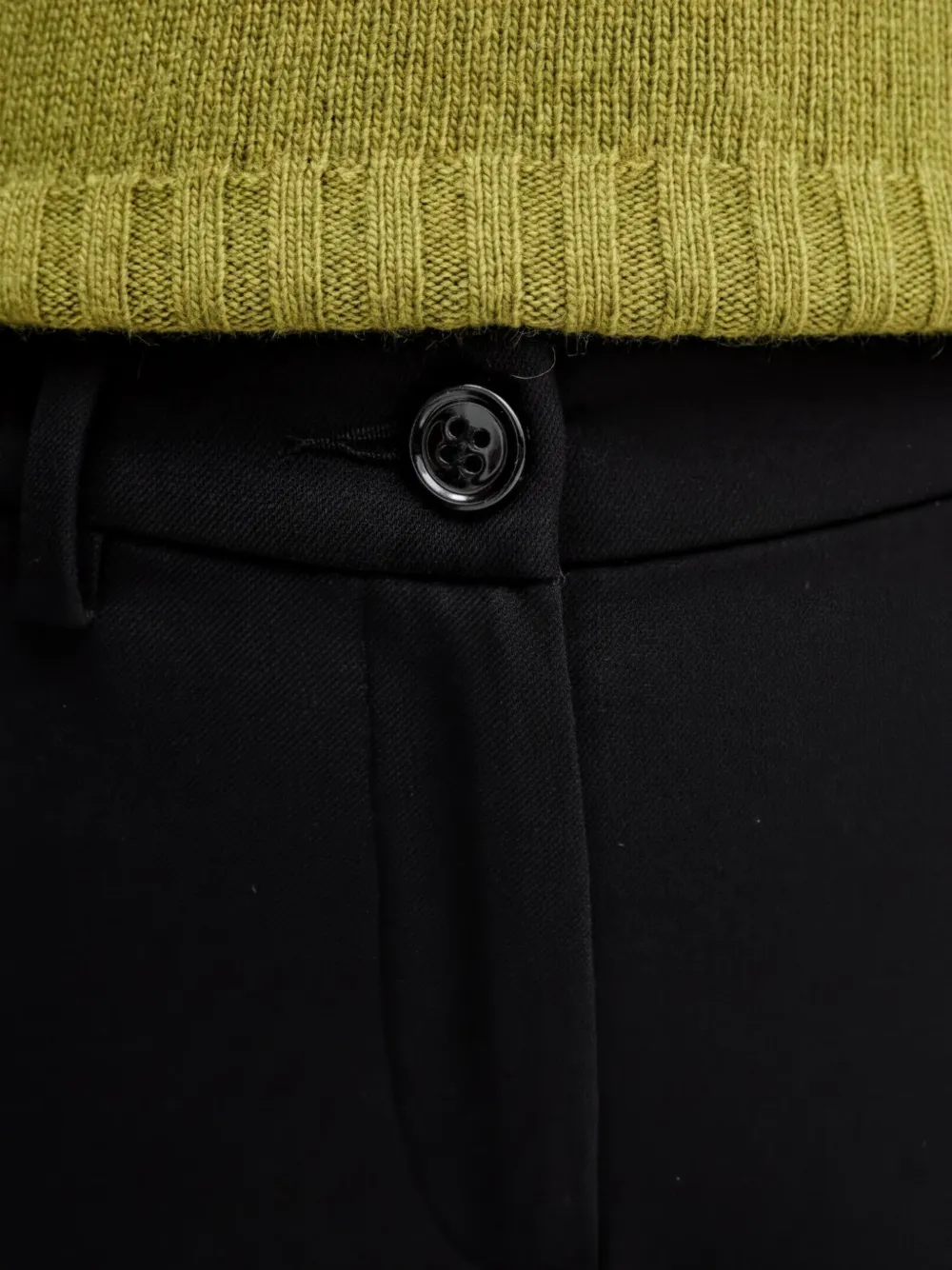 Benetton Broek met knopen Zwart