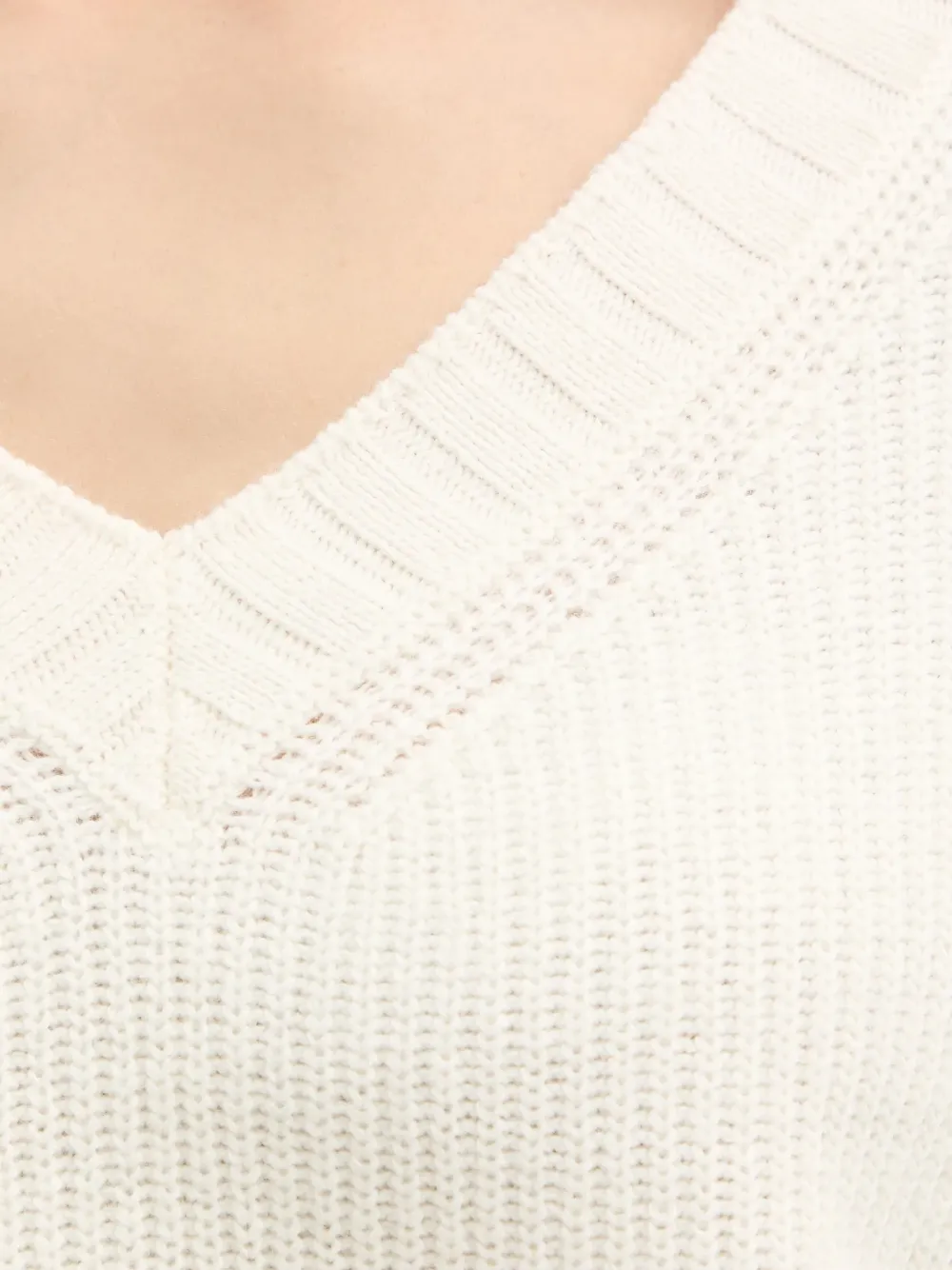 Benetton Ribgebreide trui Wit