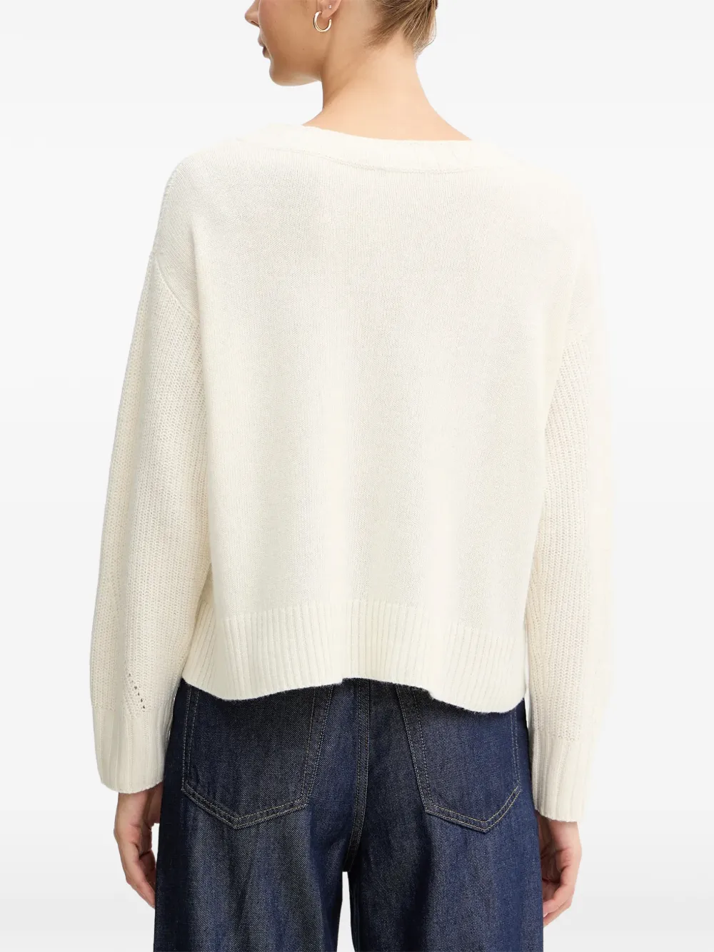 Benetton Ribgebreide trui Wit