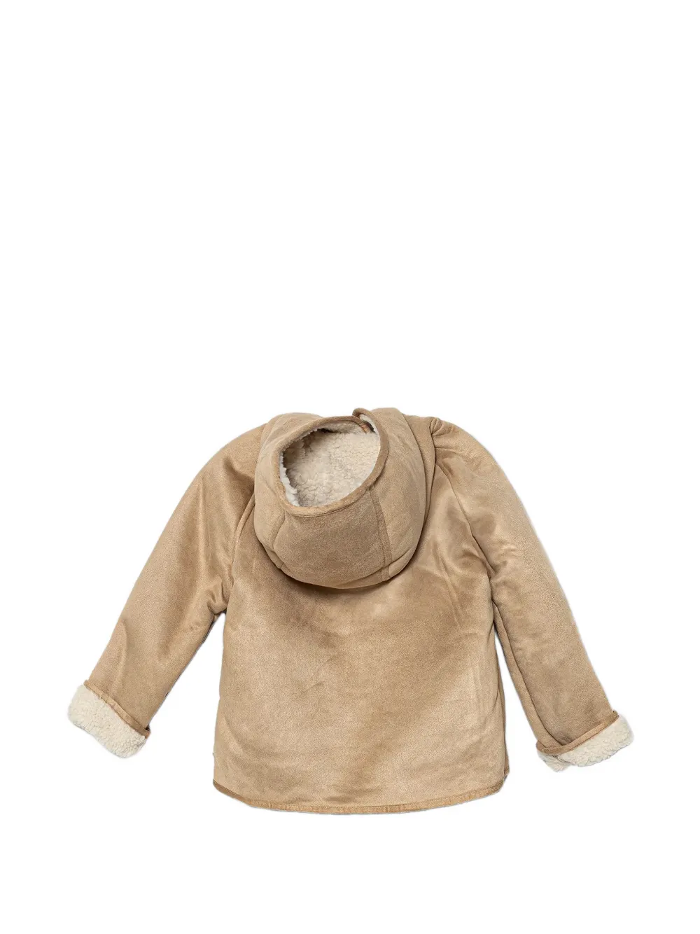 Benetton Jack met lammy-effect en capuchon Beige