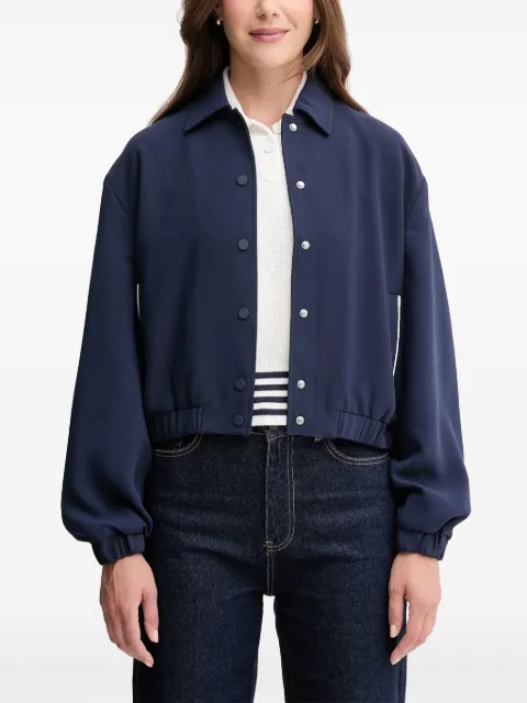 Benetton button-up cropped bomber jacket