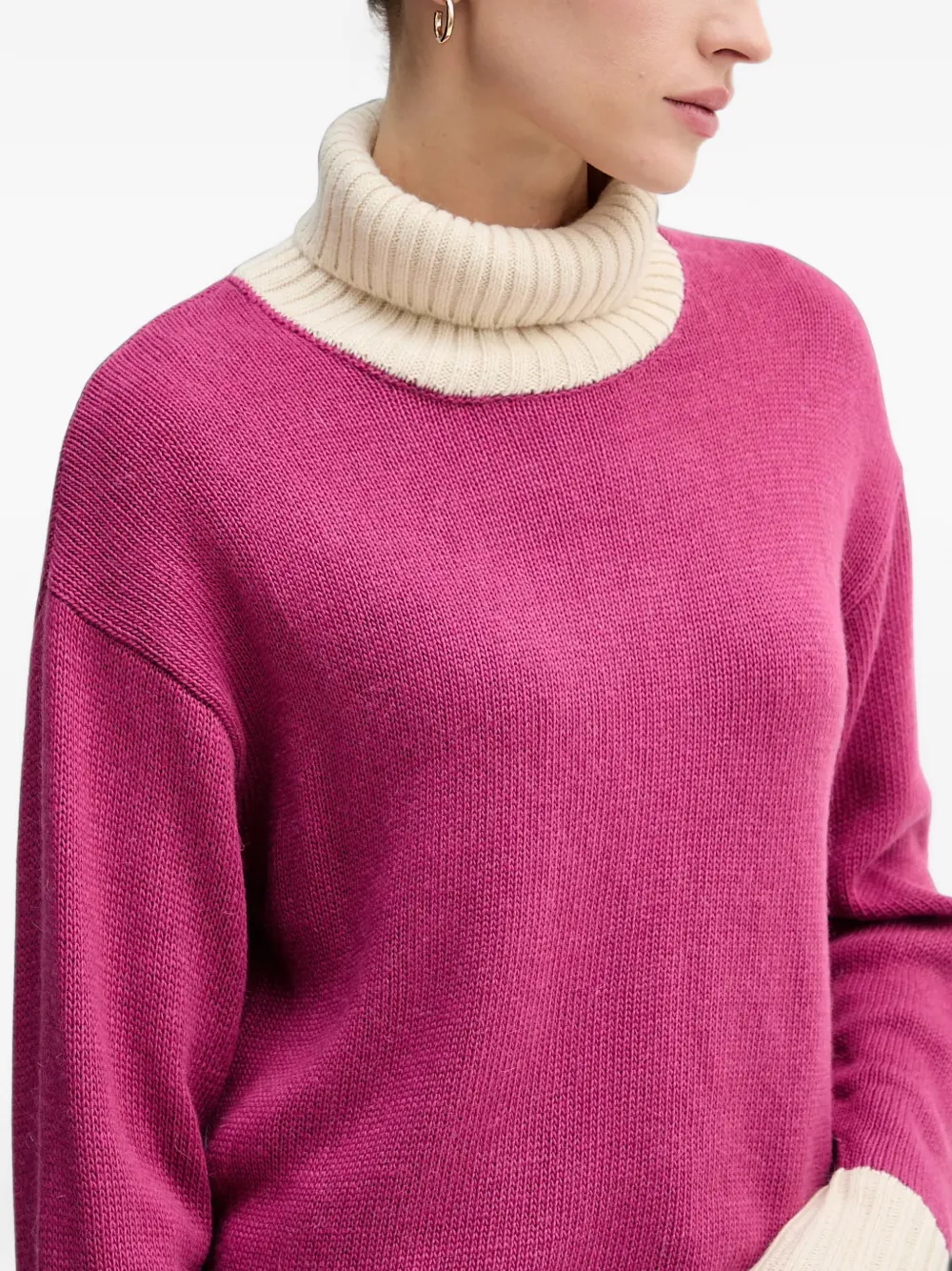 Benetton Coltrui met colourblock Roze