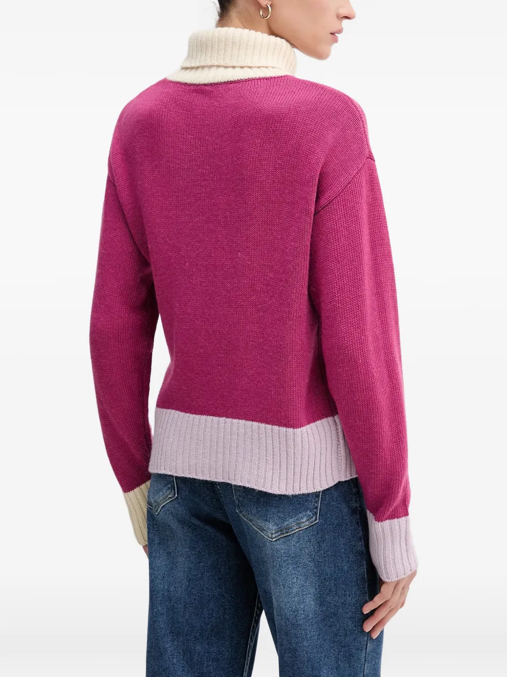 Benetton Coltrui met colourblock Roze