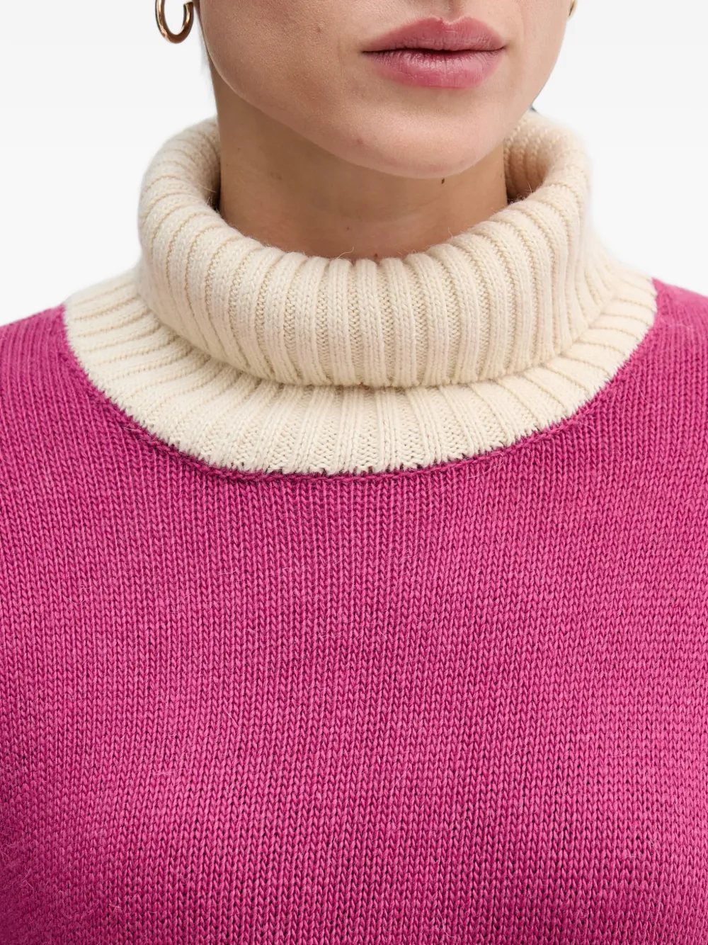 Benetton Coltrui met colourblock Roze