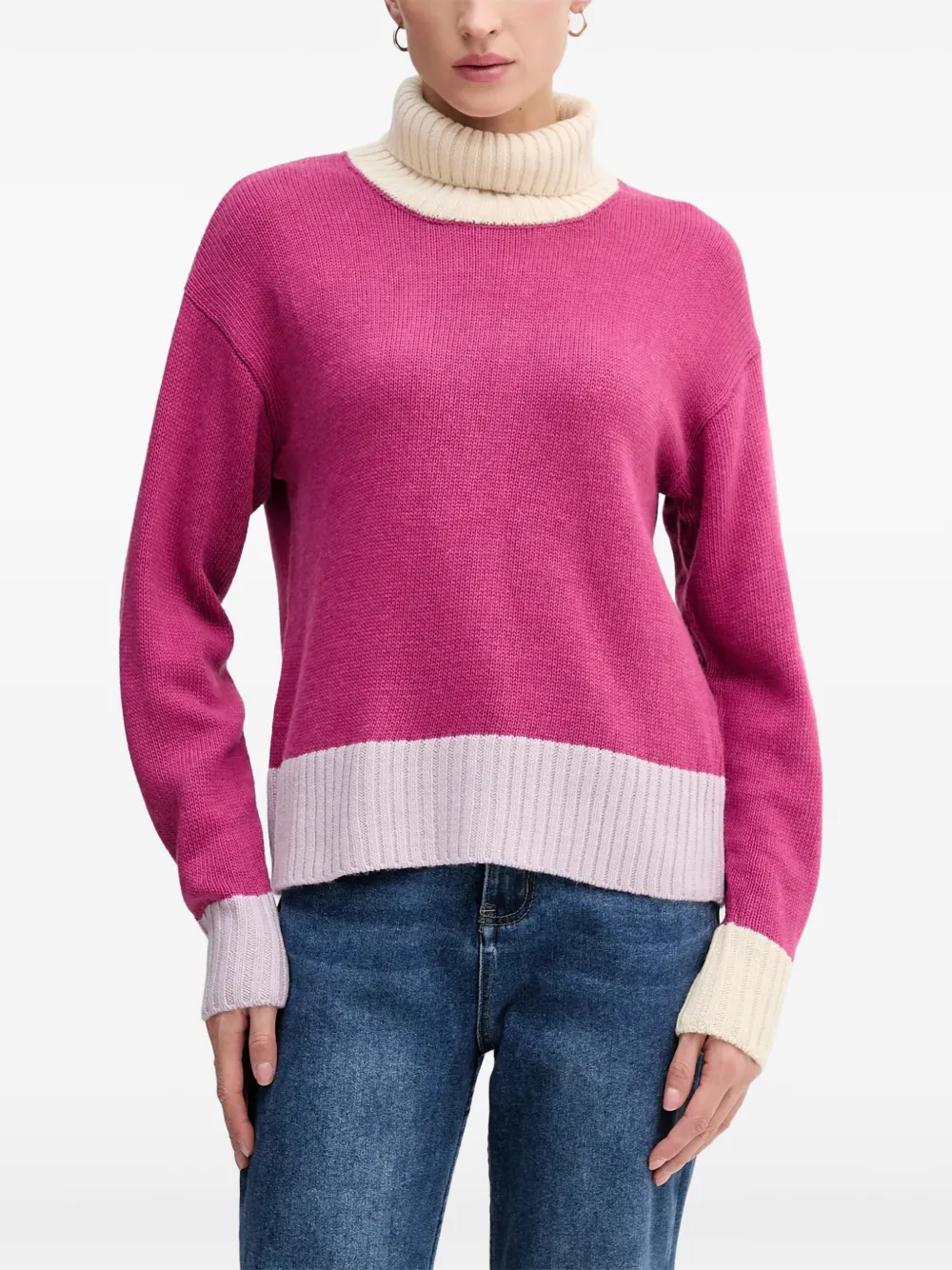 Benetton Coltrui met colourblock Roze