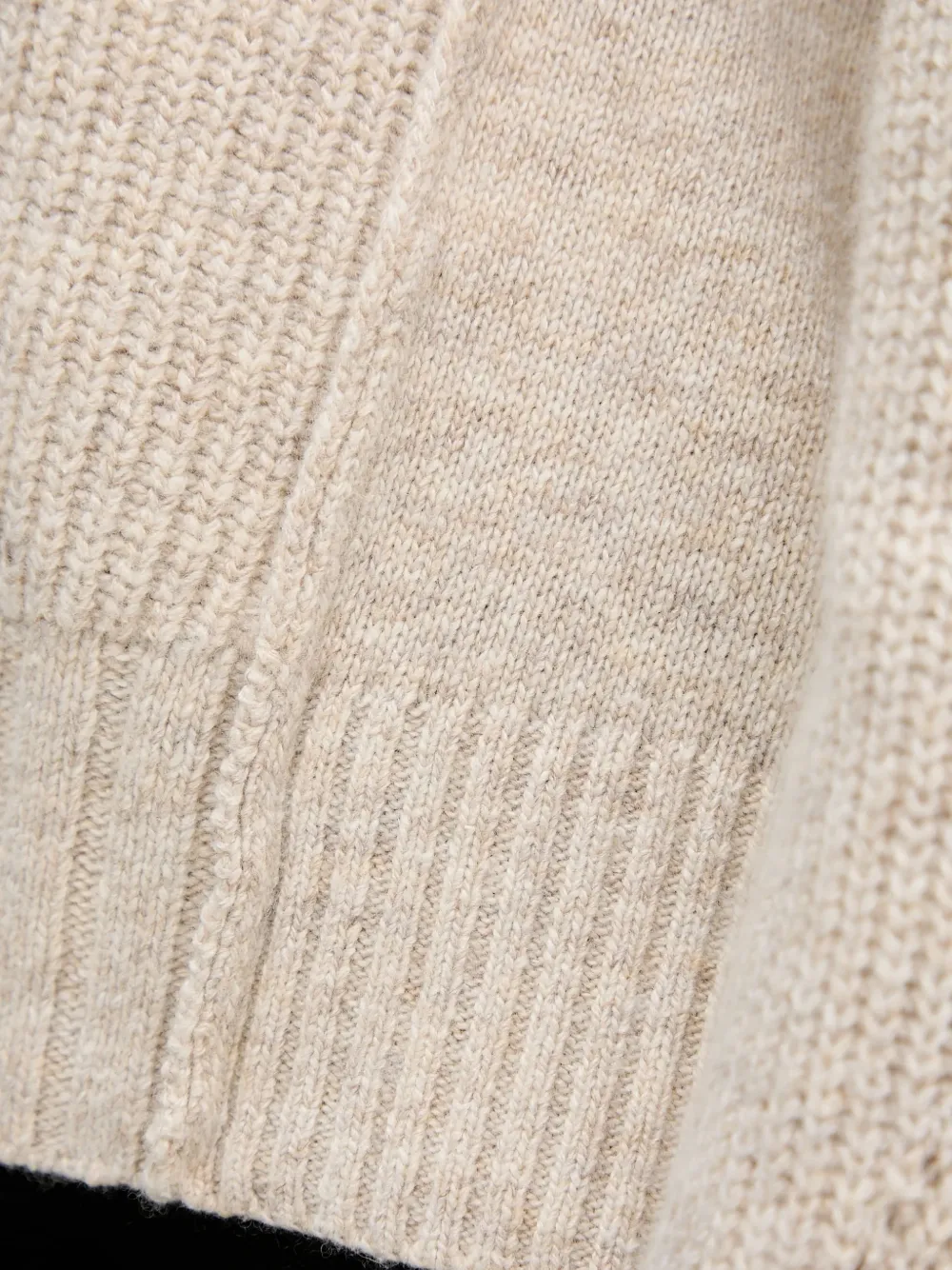 Benetton Trui met V-hals Beige