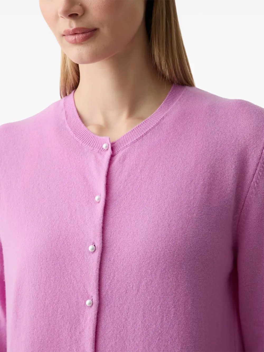 Benetton Vest met imitatieparels Roze