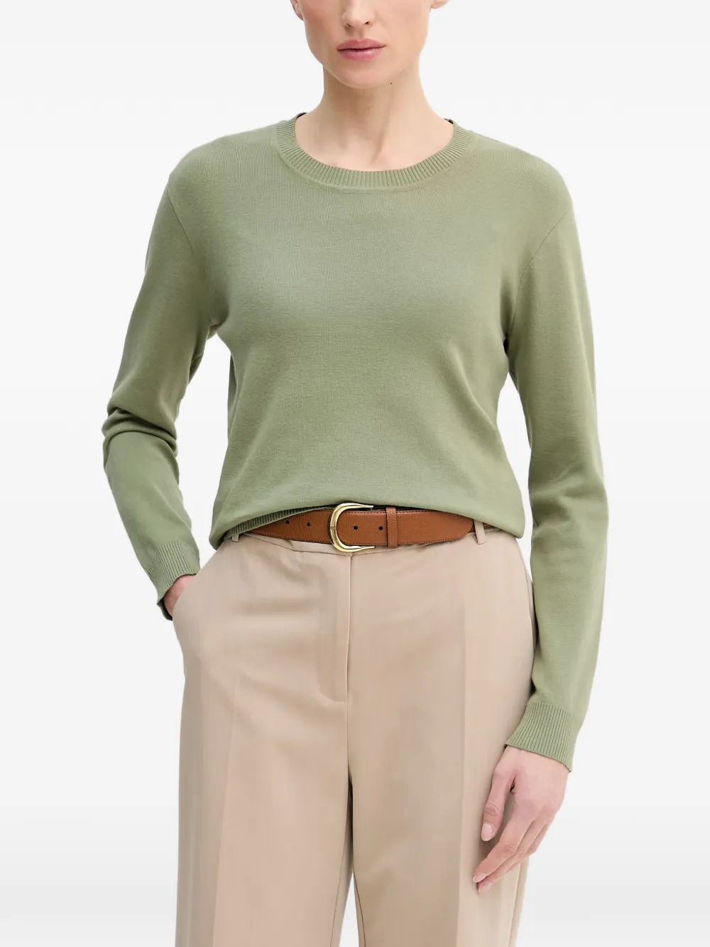 Benetton ribbed crewneck sweater - Verde