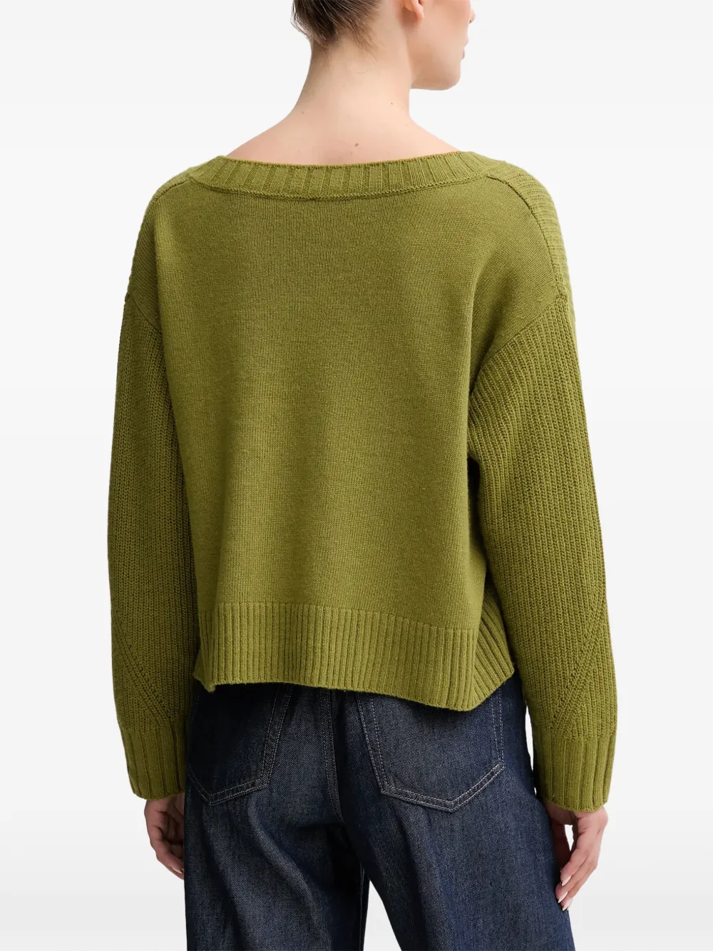 Benetton Trui met V-hals Groen
