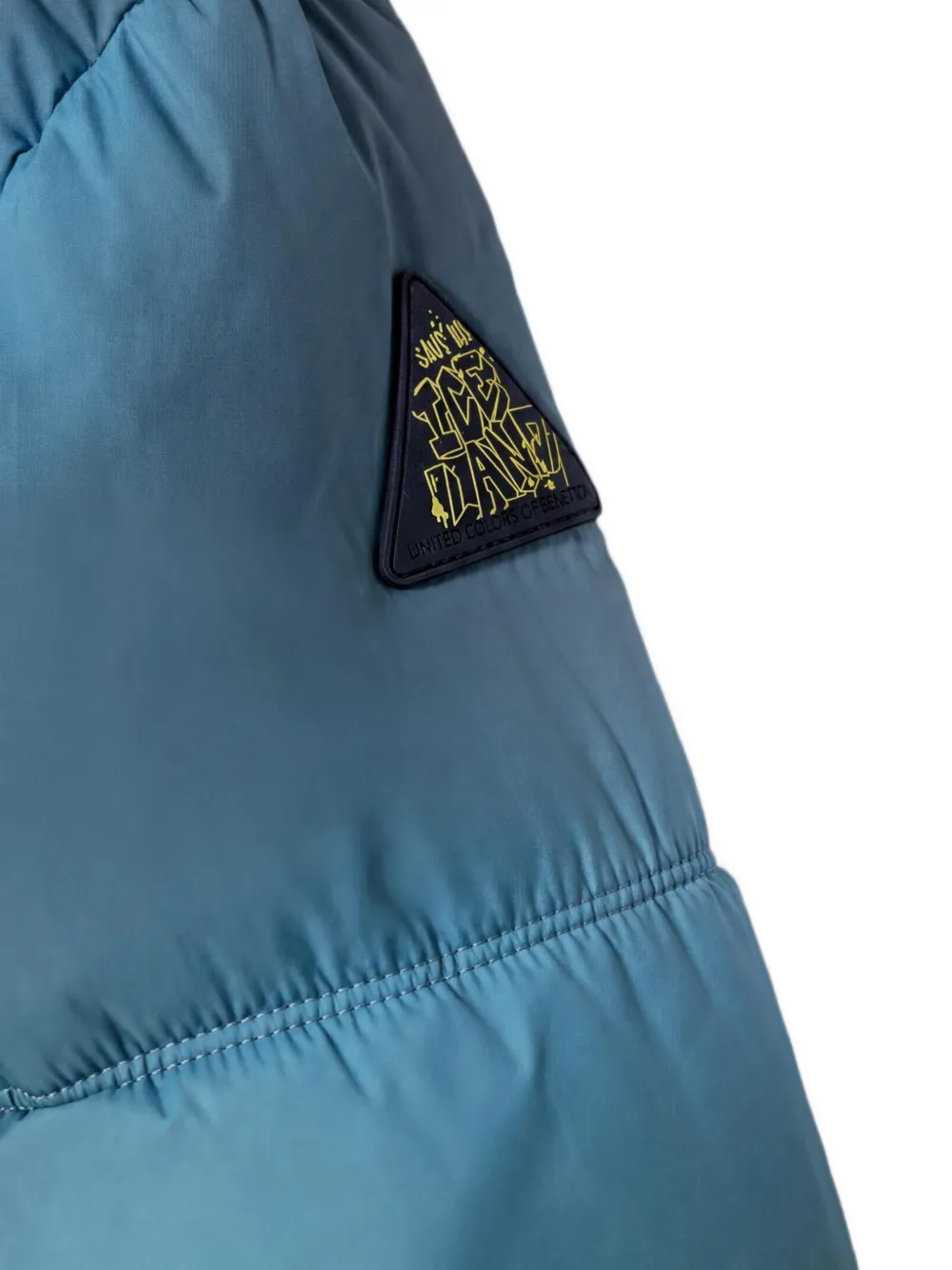 Benetton Jack met capuchon en patch Blauw
