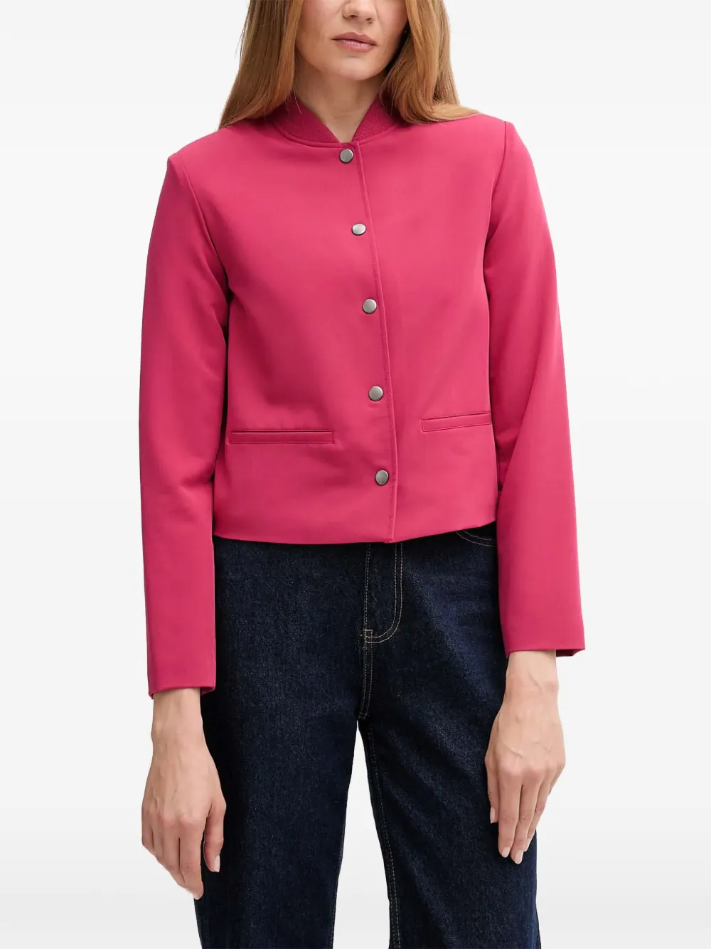 Benetton press-stud bomber jacket - Rosa