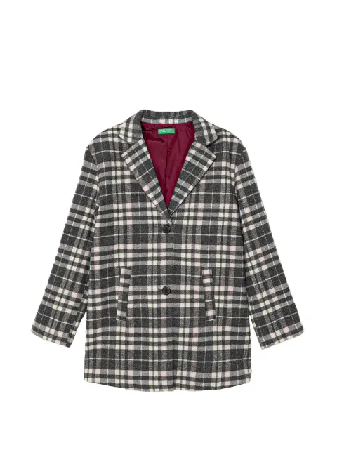 Benetton Prince-of-Wales check-pattern coat