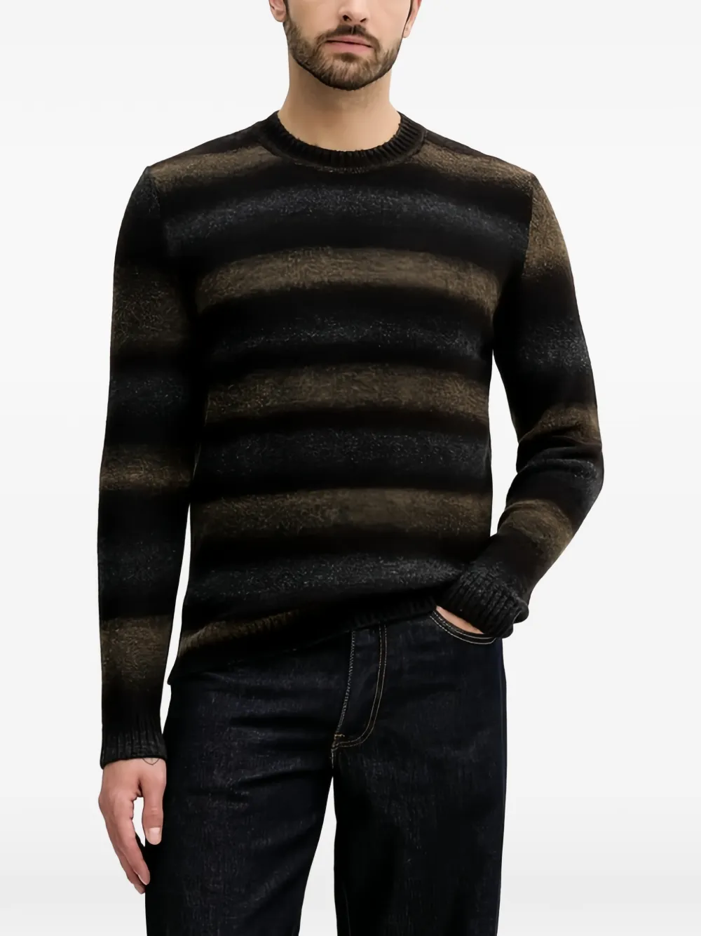 Benetton striped knitwear - Nero