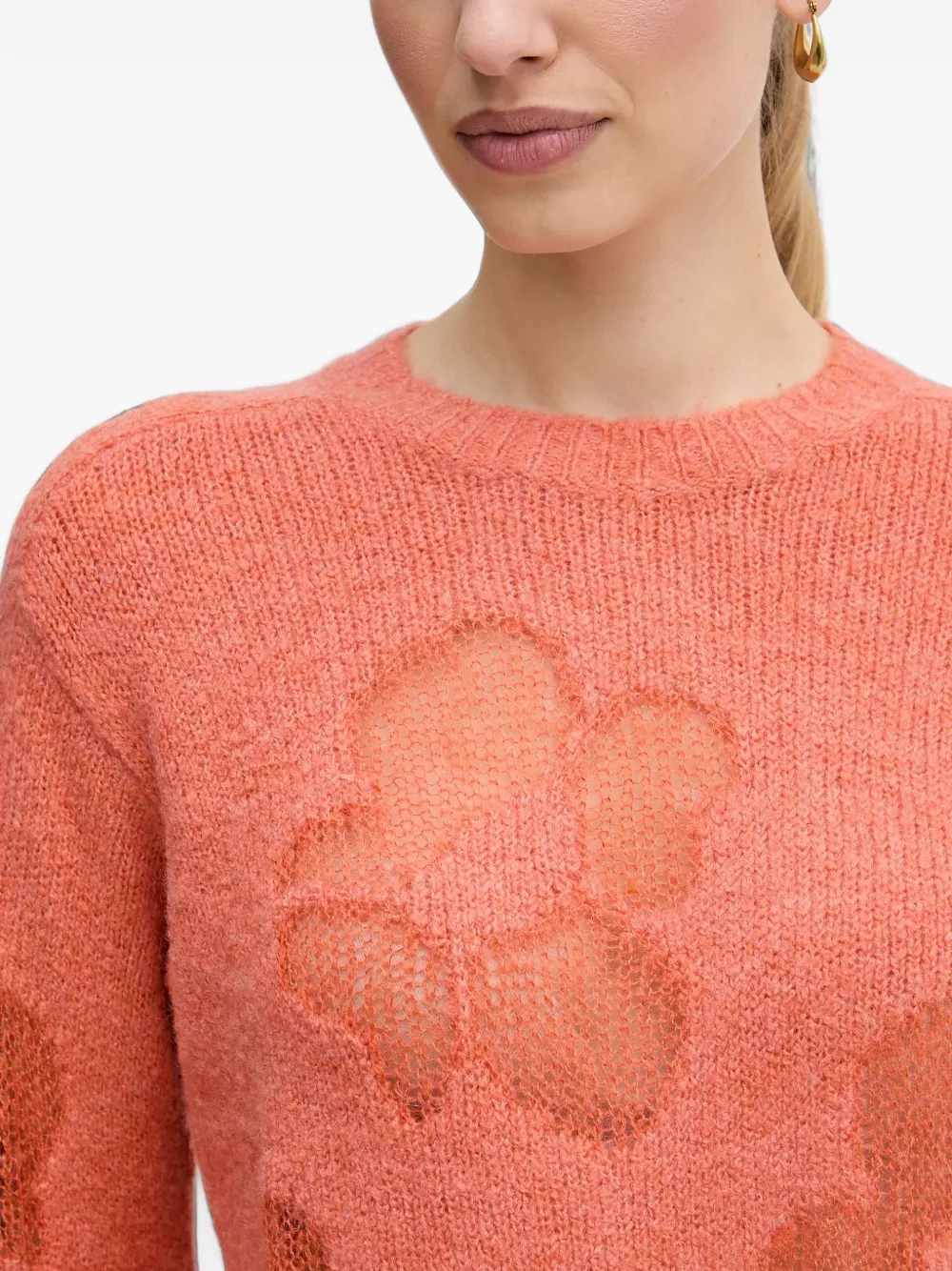Benetton Trui met ronde hals Oranje