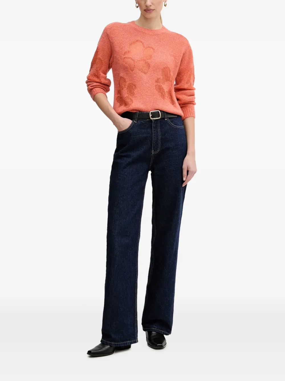 Benetton Trui met ronde hals Oranje