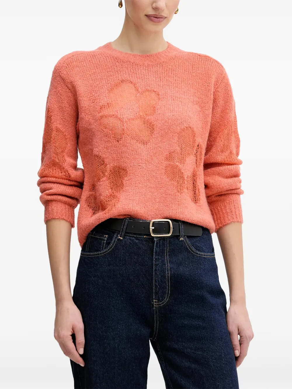 Benetton Trui met ronde hals Oranje