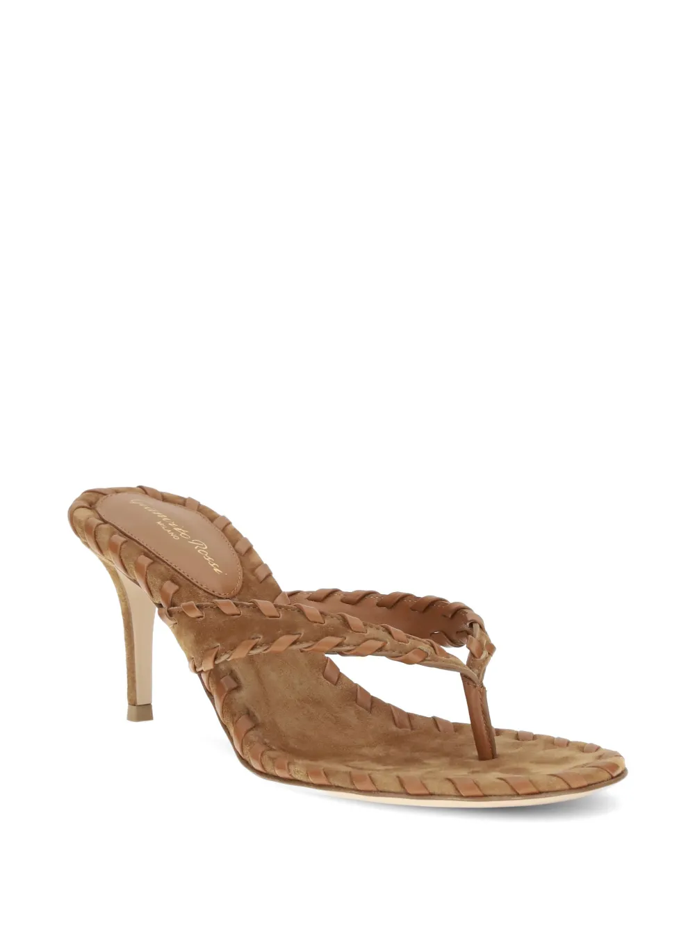 Gianvito Rossi braided-strap sandals Beige