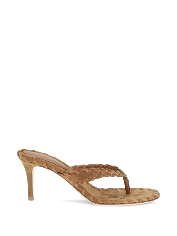 Gianvito Rossi Zaira Thong Sandals in Neutrals