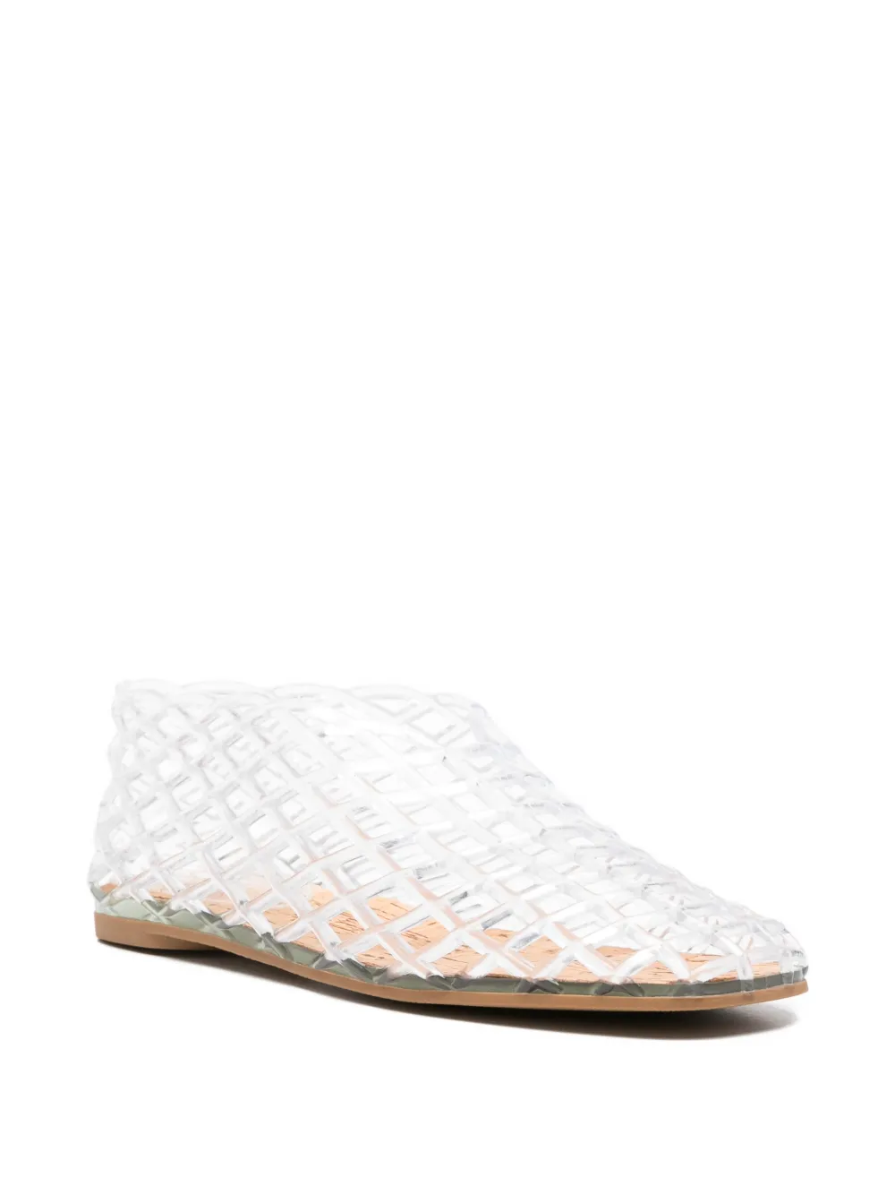  La Piscine Perforated Ballet Flats - White 
