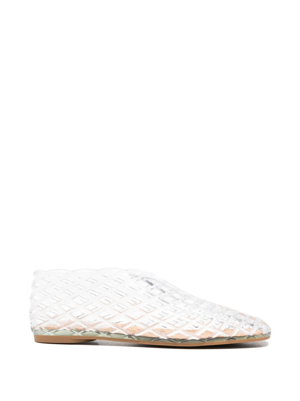 La Piscine perforated ballet flats - Bianco