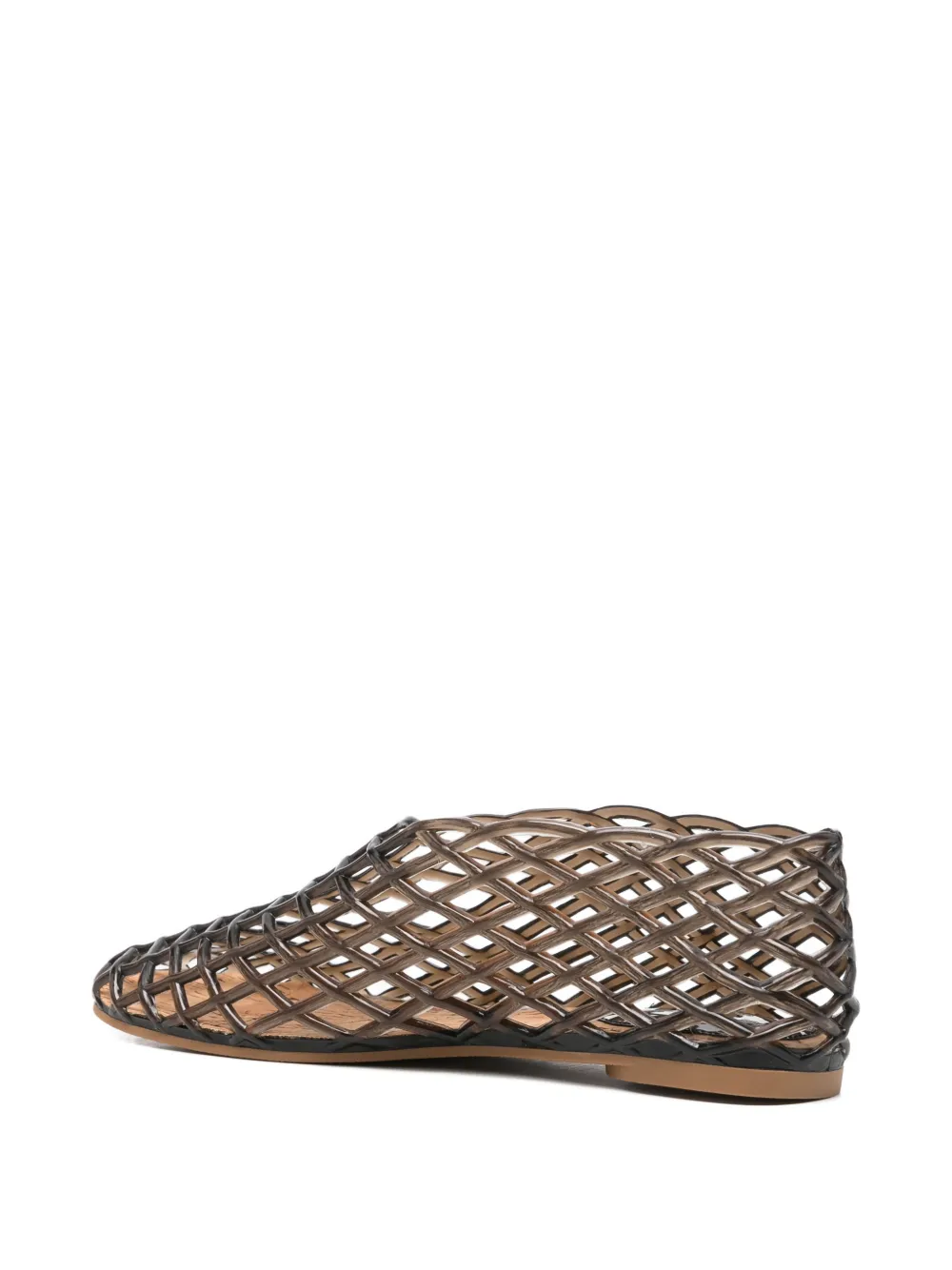  La Piscine Openwork Ballet Flats - Brown 