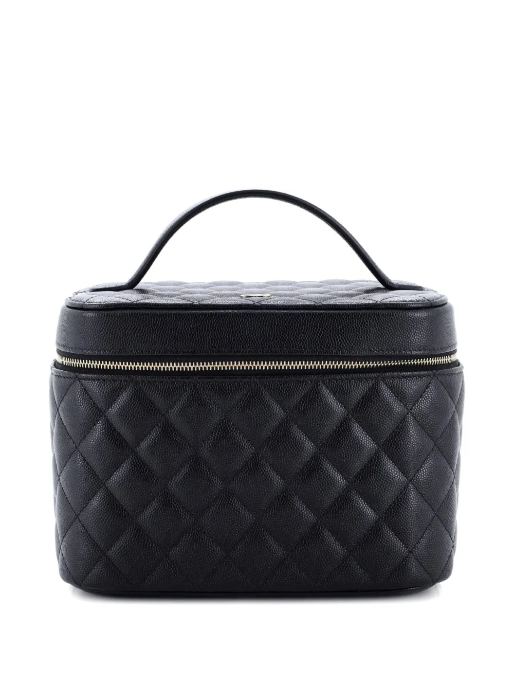 CHANEL Pre-Owned Classic Vanity Case Quilted Caviar Medium pouch - Nero