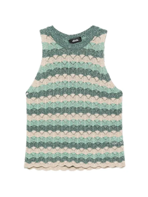 DIXIE striped crochet-knit top