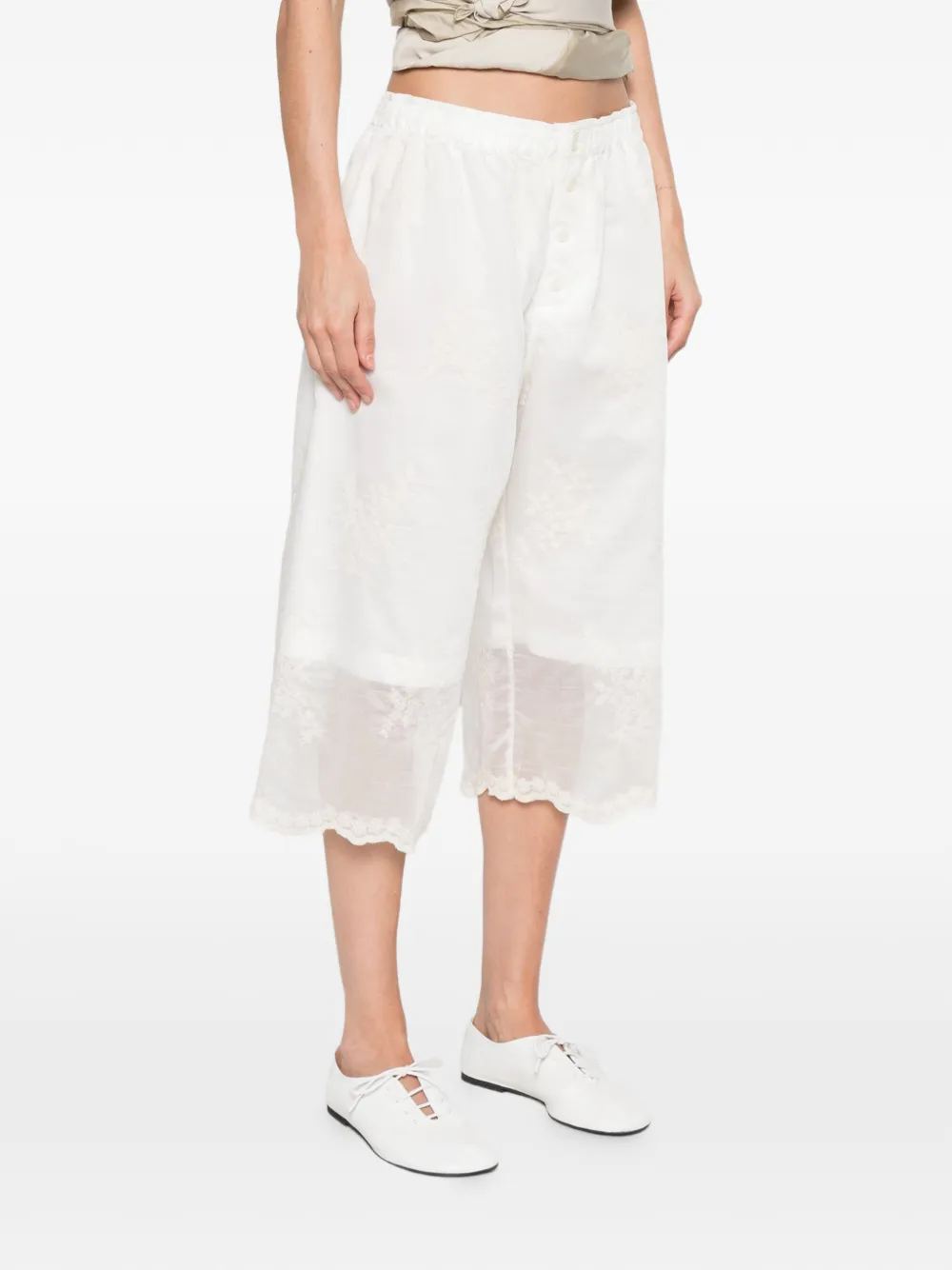  Our Legacy Lace-trim Shorts - White 