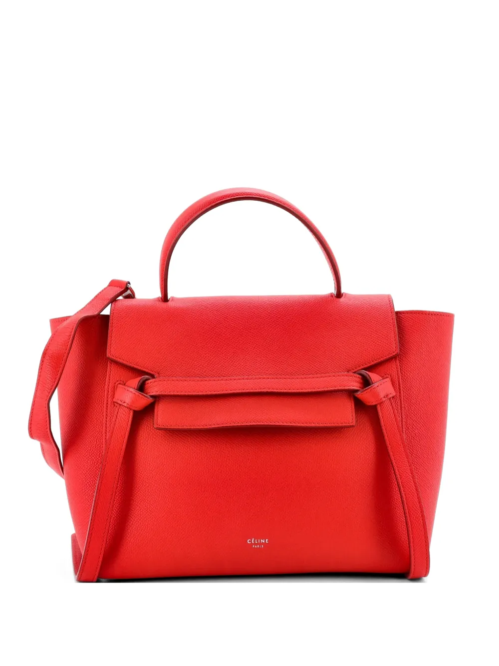 Celine Pre-Owned Belt Bag Textured Leather Micro satchel - Rosso