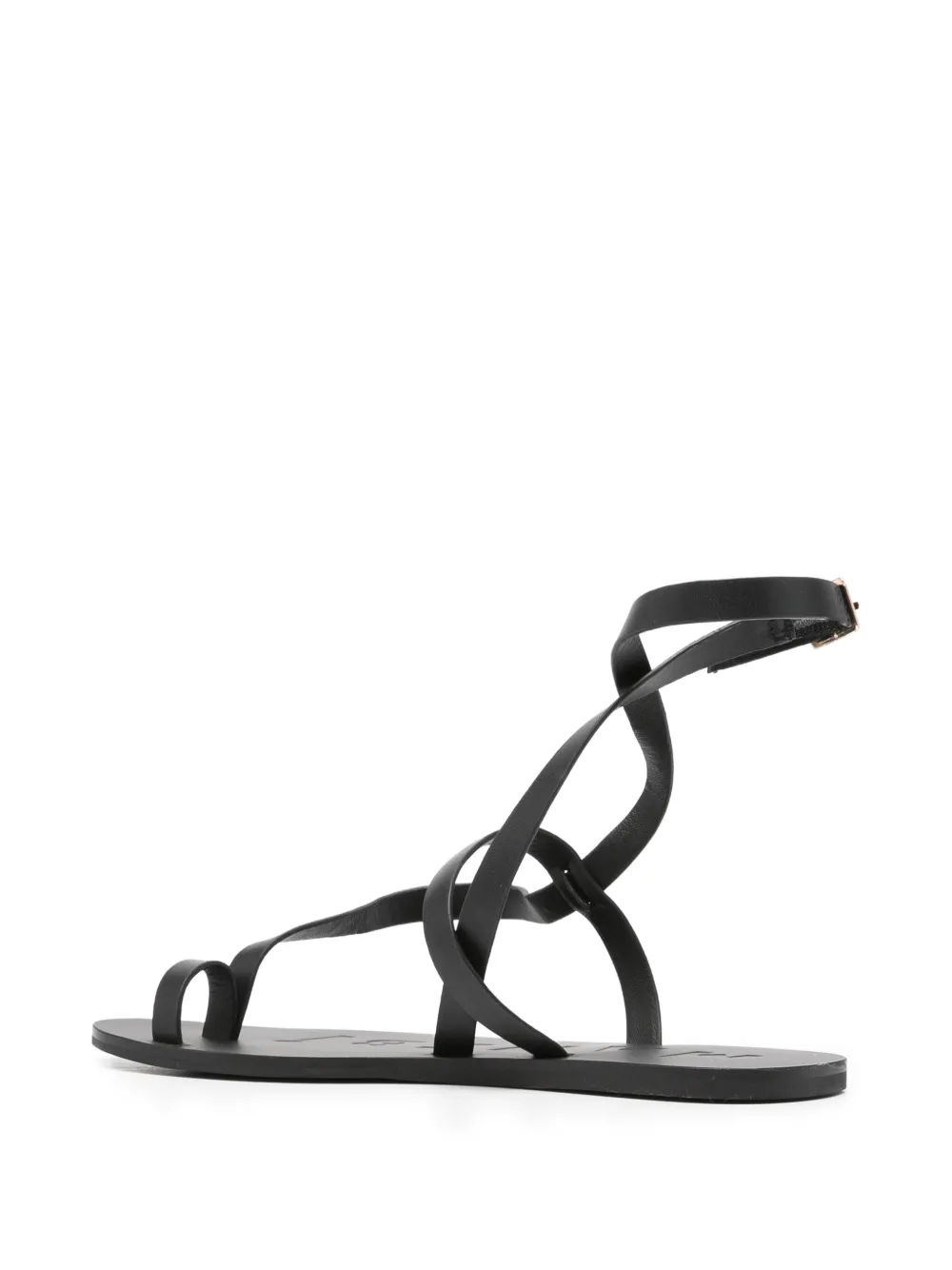  Manebi Strap Flat Sandals - Black 
