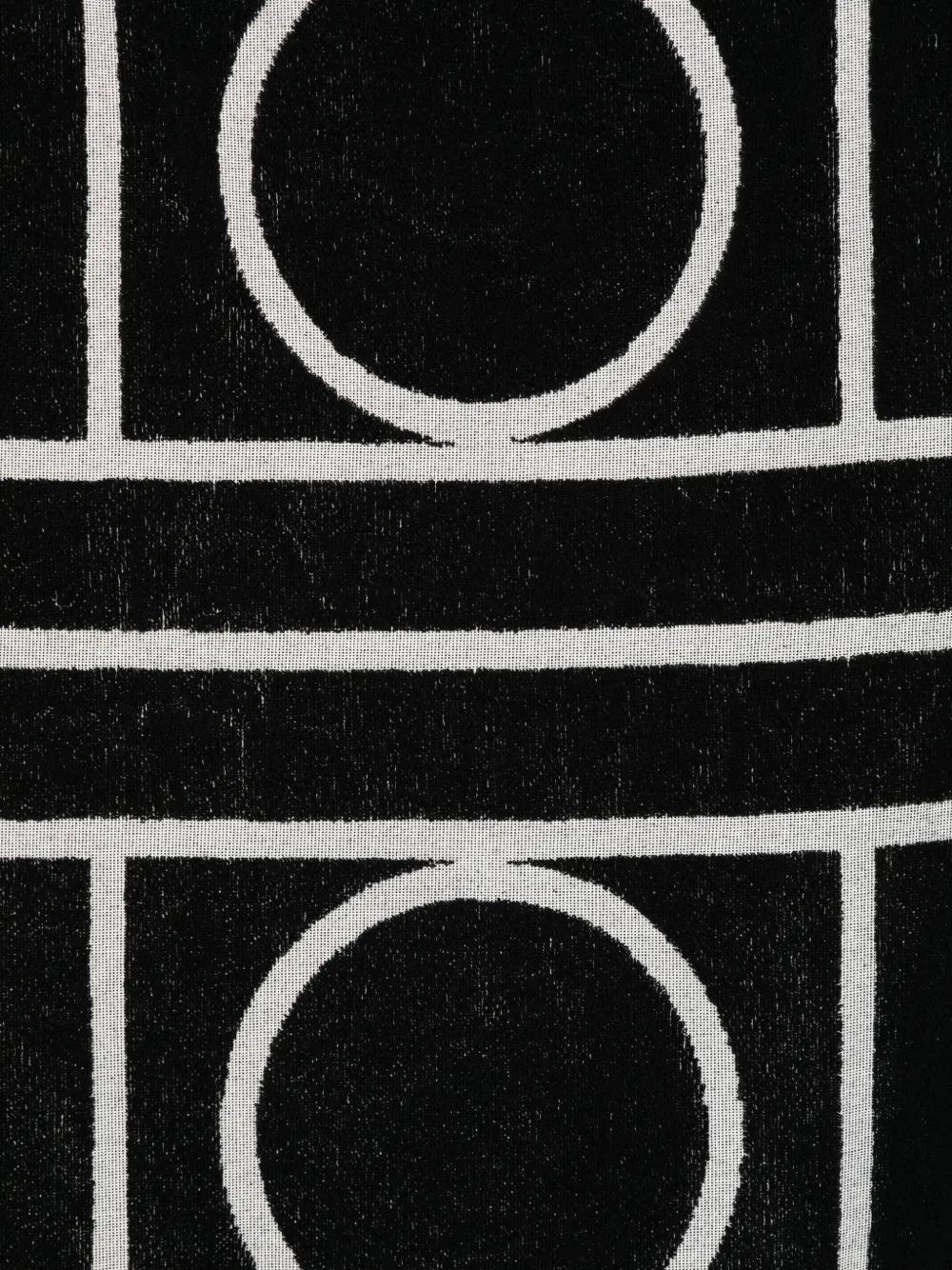 TOTEME Badhanddoek met geometrisch patroon Zwart