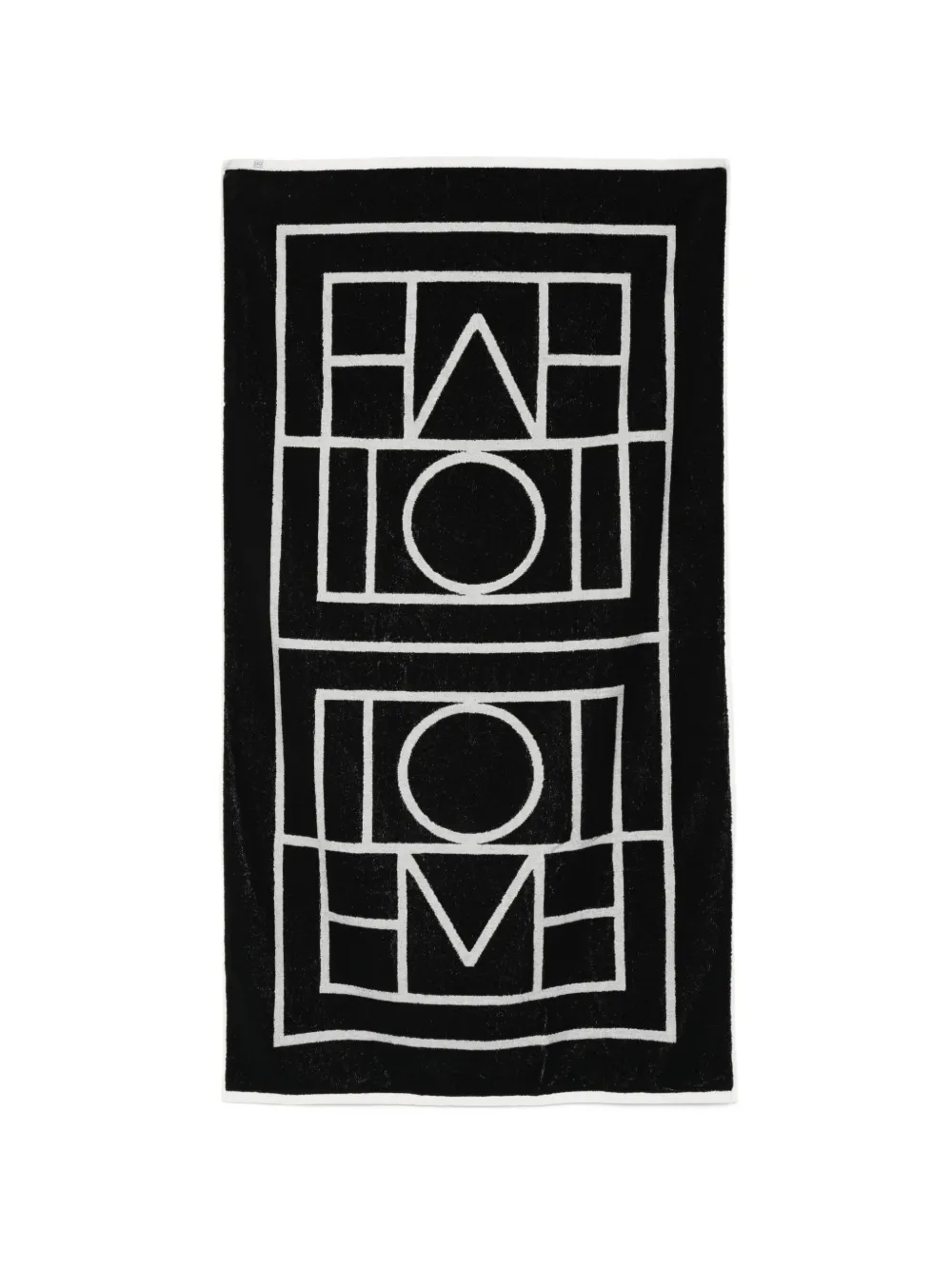 TOTEME geometric-pattern towel - Nero