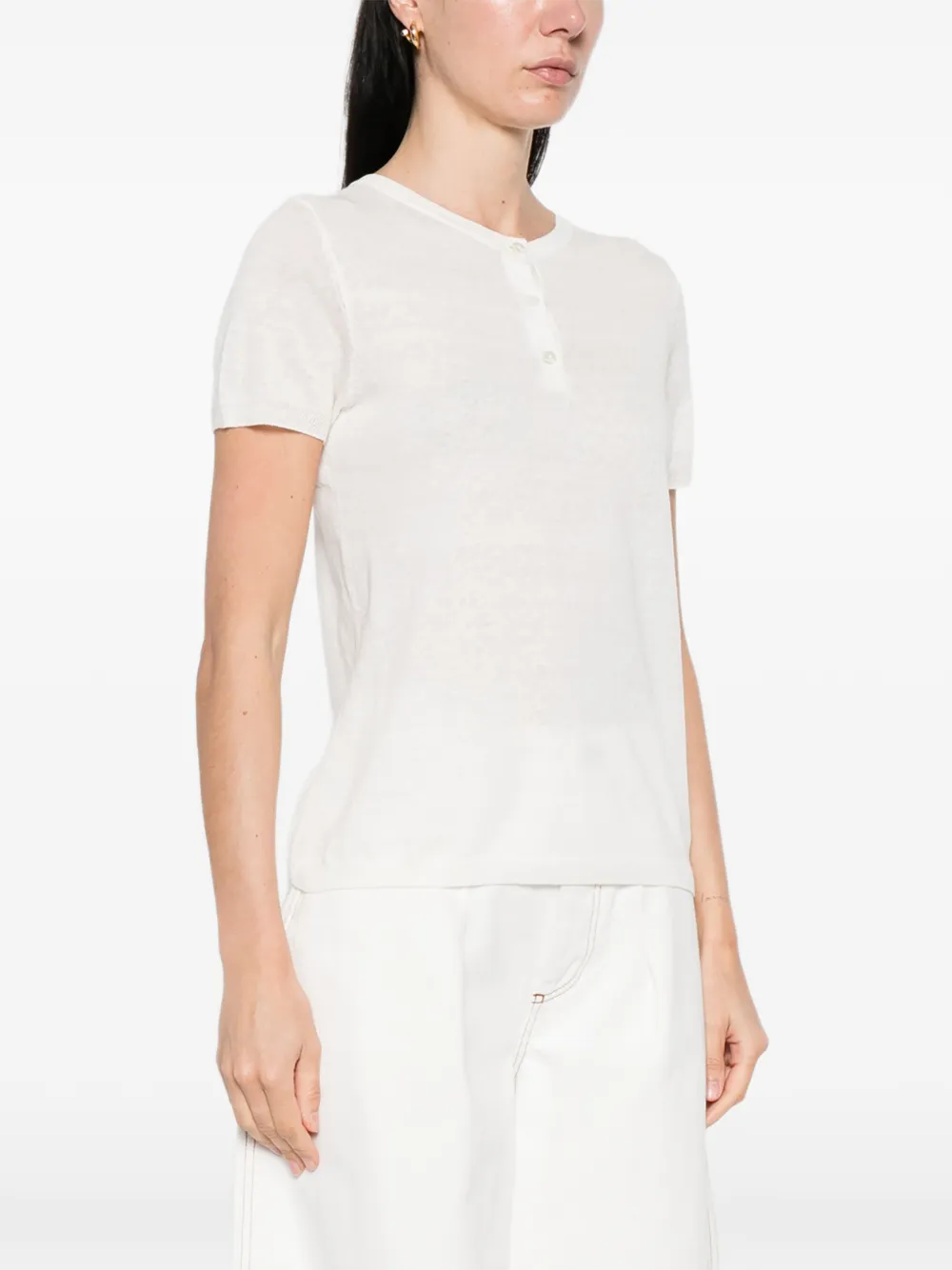  Base Button T-shirt - White 