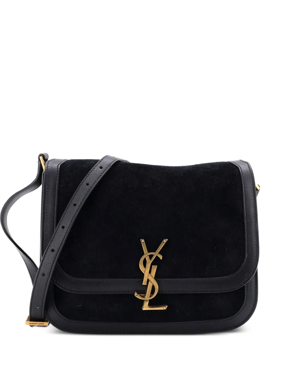 Saint Laurent Pre-Owned Solferino Bag Suede Medium shoulder bag - Schwarz