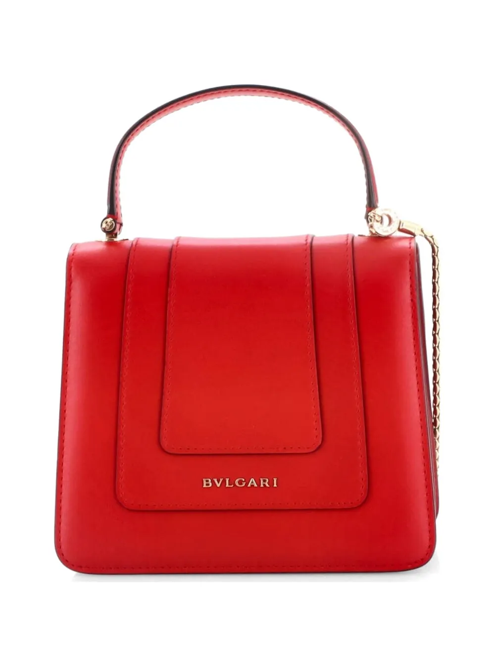 Bvlgari Pre-Owned Serpenti Forever Top Handle Bag Leather Small satchel - Rosso
