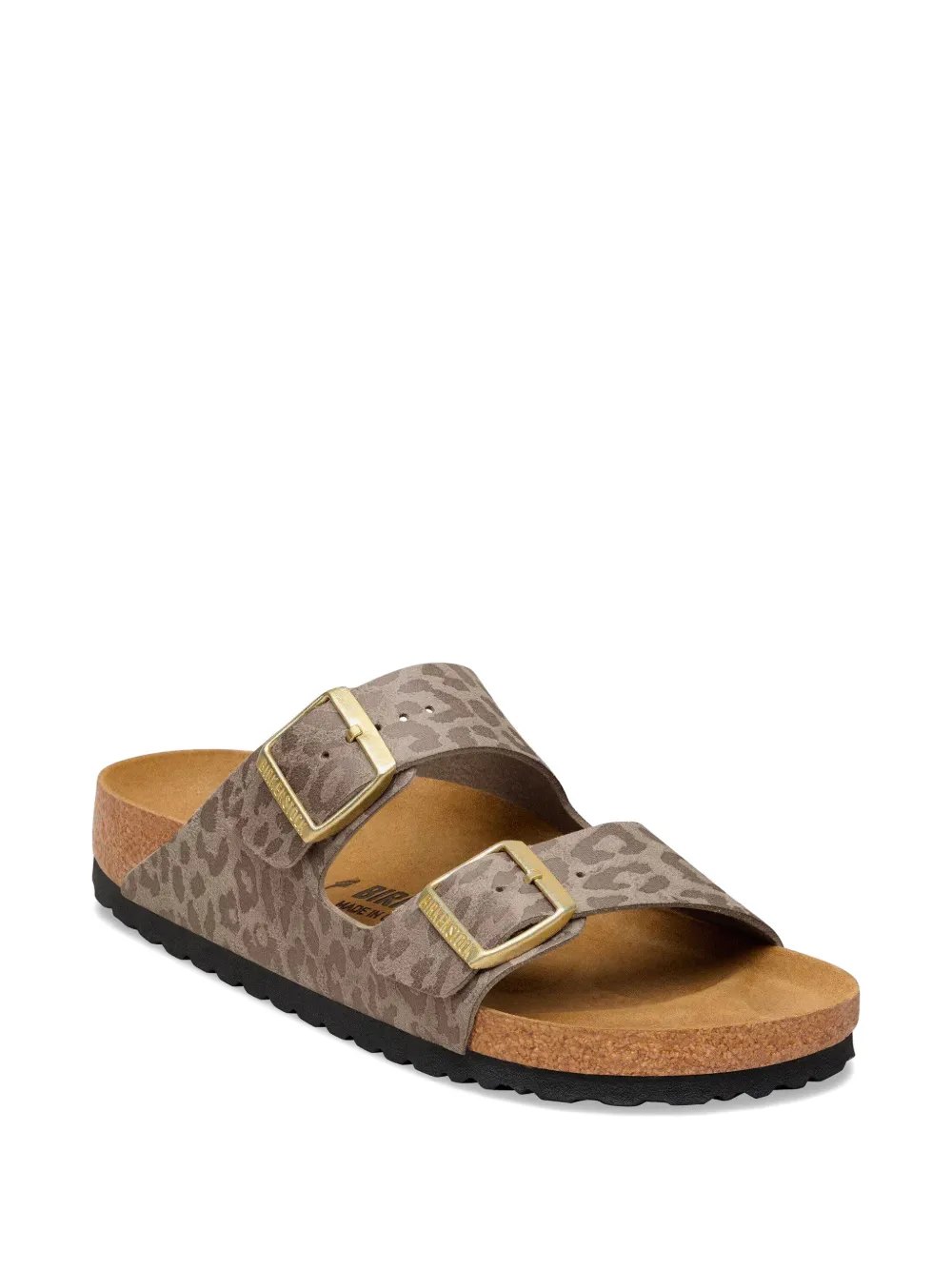 Birkenstock Arizona leopard-print sandals Beige