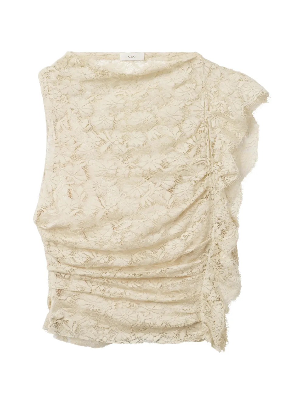 A.L.C. ruffled lace top - Toni neutri