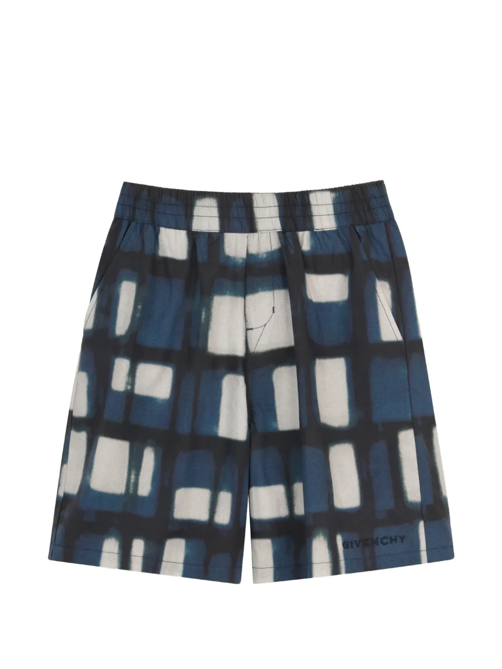 Givenchy Kids check-print shorts - Blue