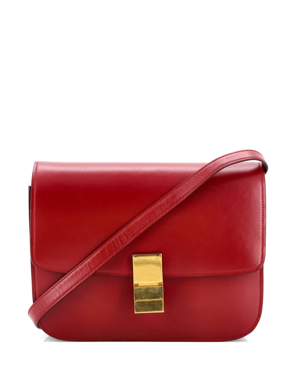 Celine Pre-Owned Classic Box Bag Smooth Leather Medium crossbody bag - Rosso