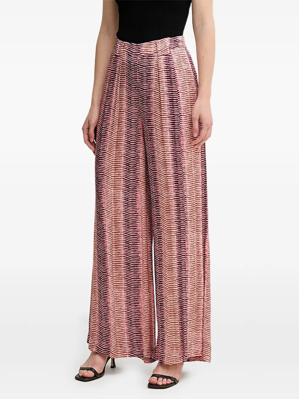 Hoss Intropia all over-patterned pleated trousers - Rosa
