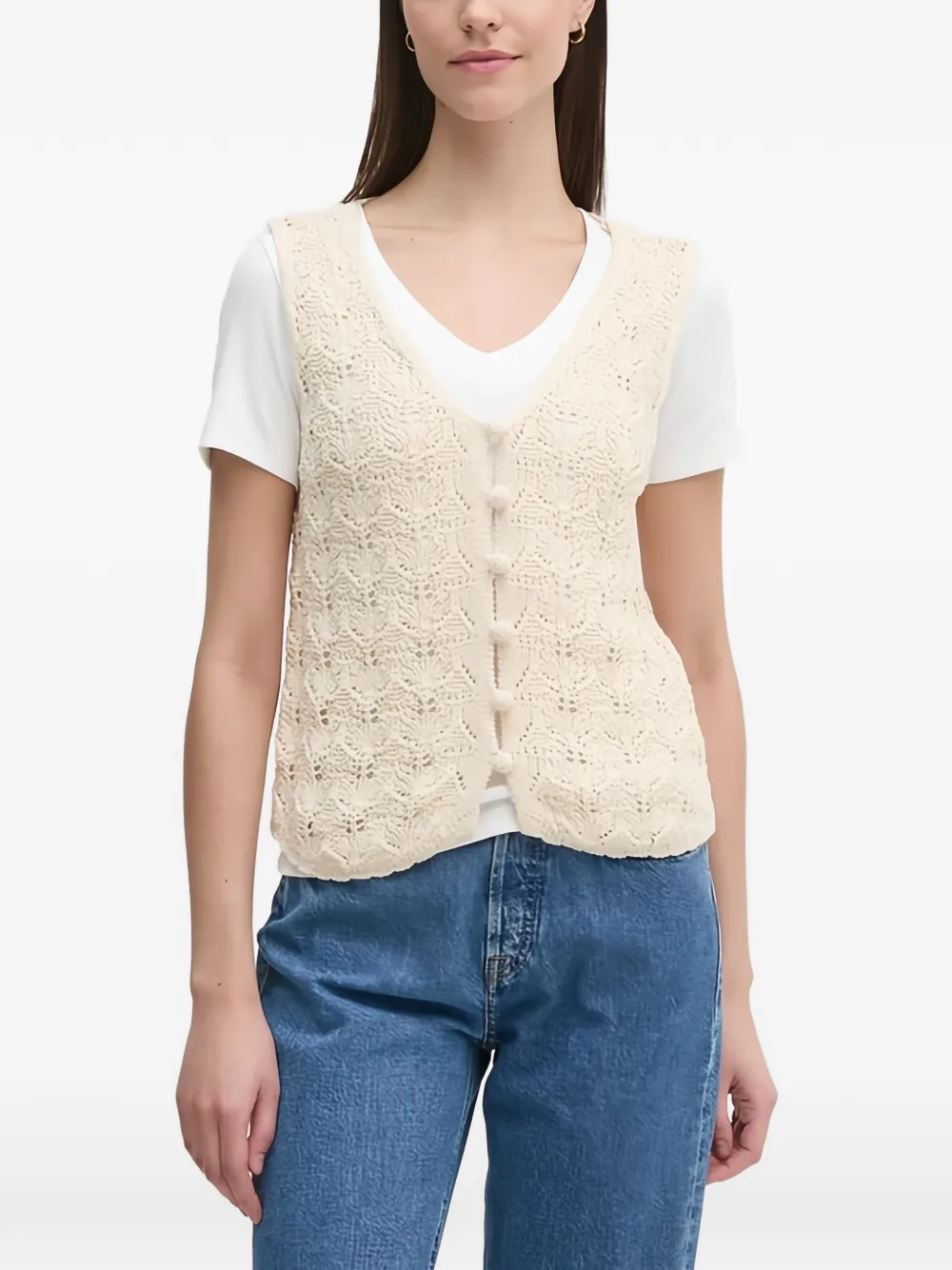 Hoss Intropia Textured Waistcoat In Neutral