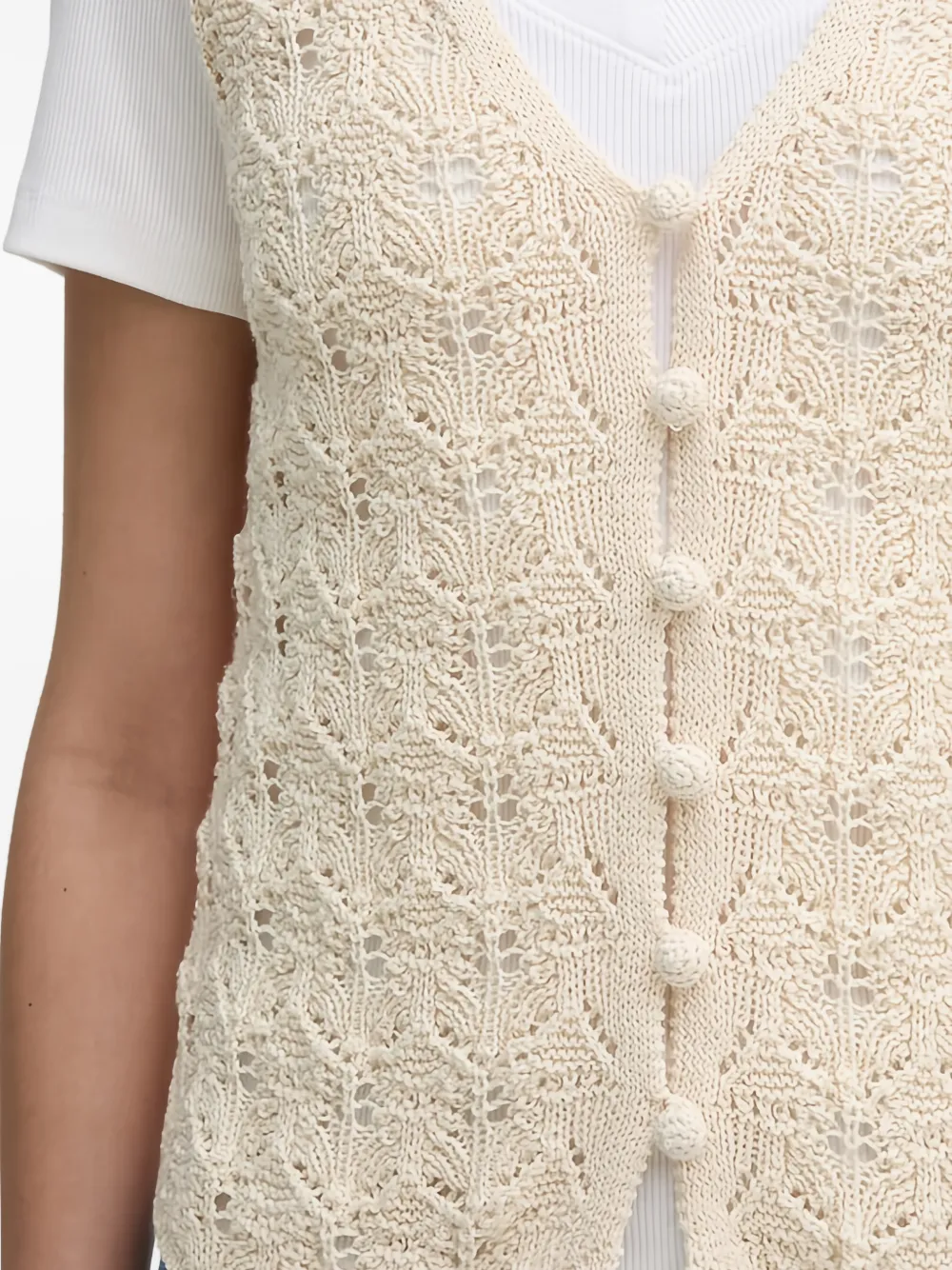 Hoss Intropia Gilet en vlinderdas Beige