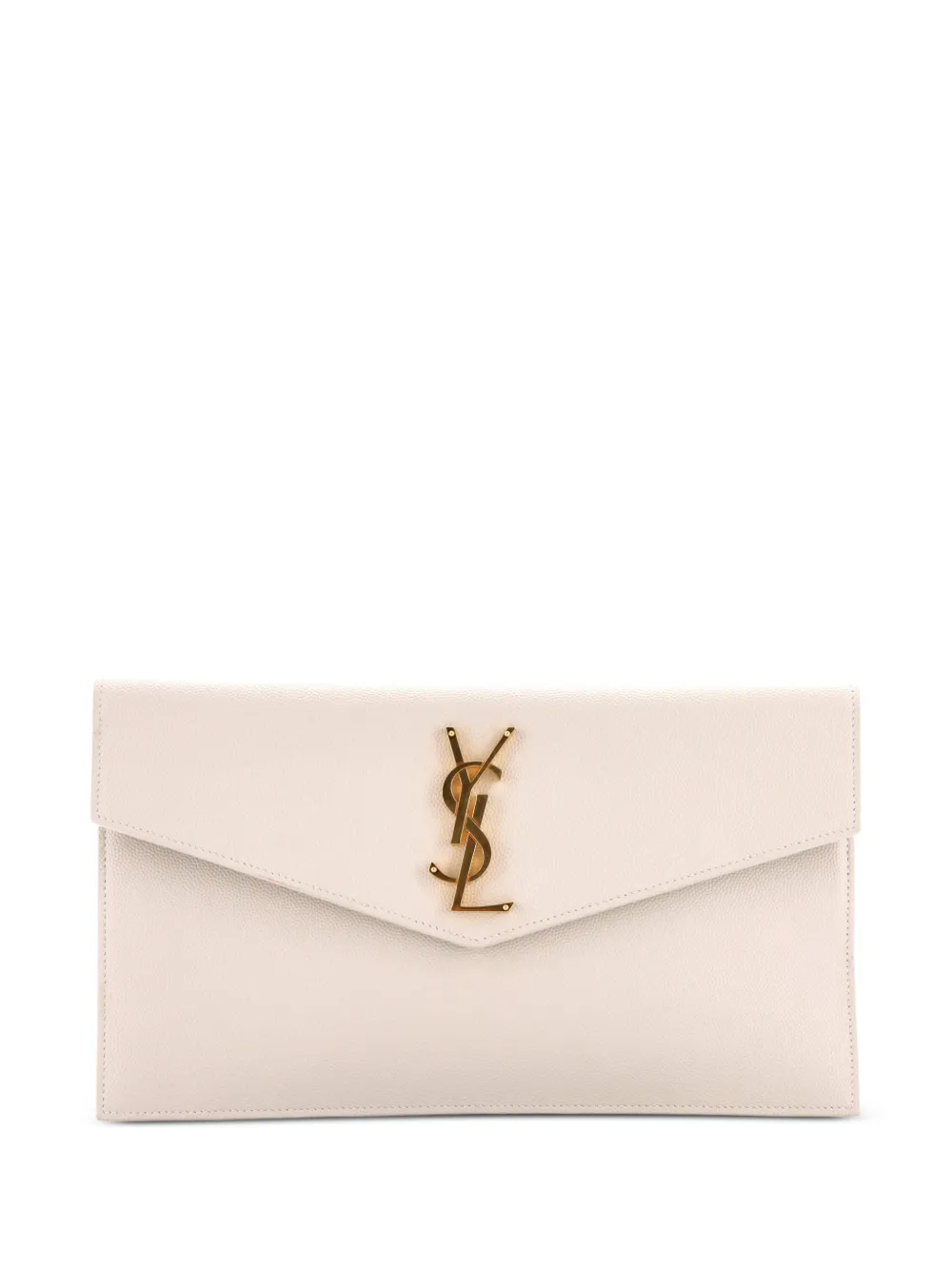 Saint Laurent Pre-Owned Uptown Pouch Leather clutch bag - Weiß