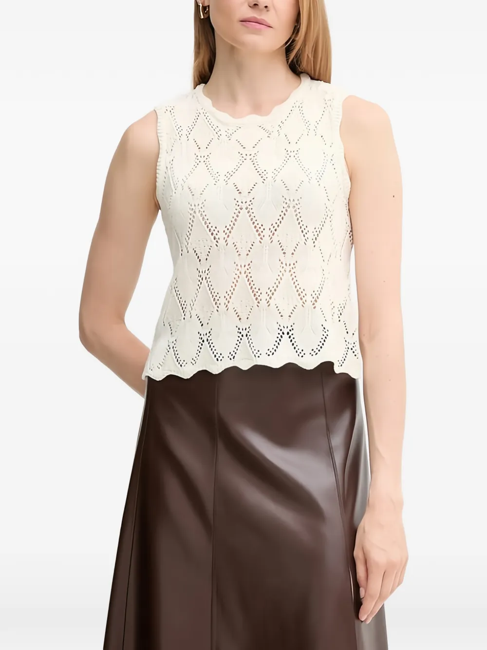 Hoss Intropia openwork knitted top - Toni neutri