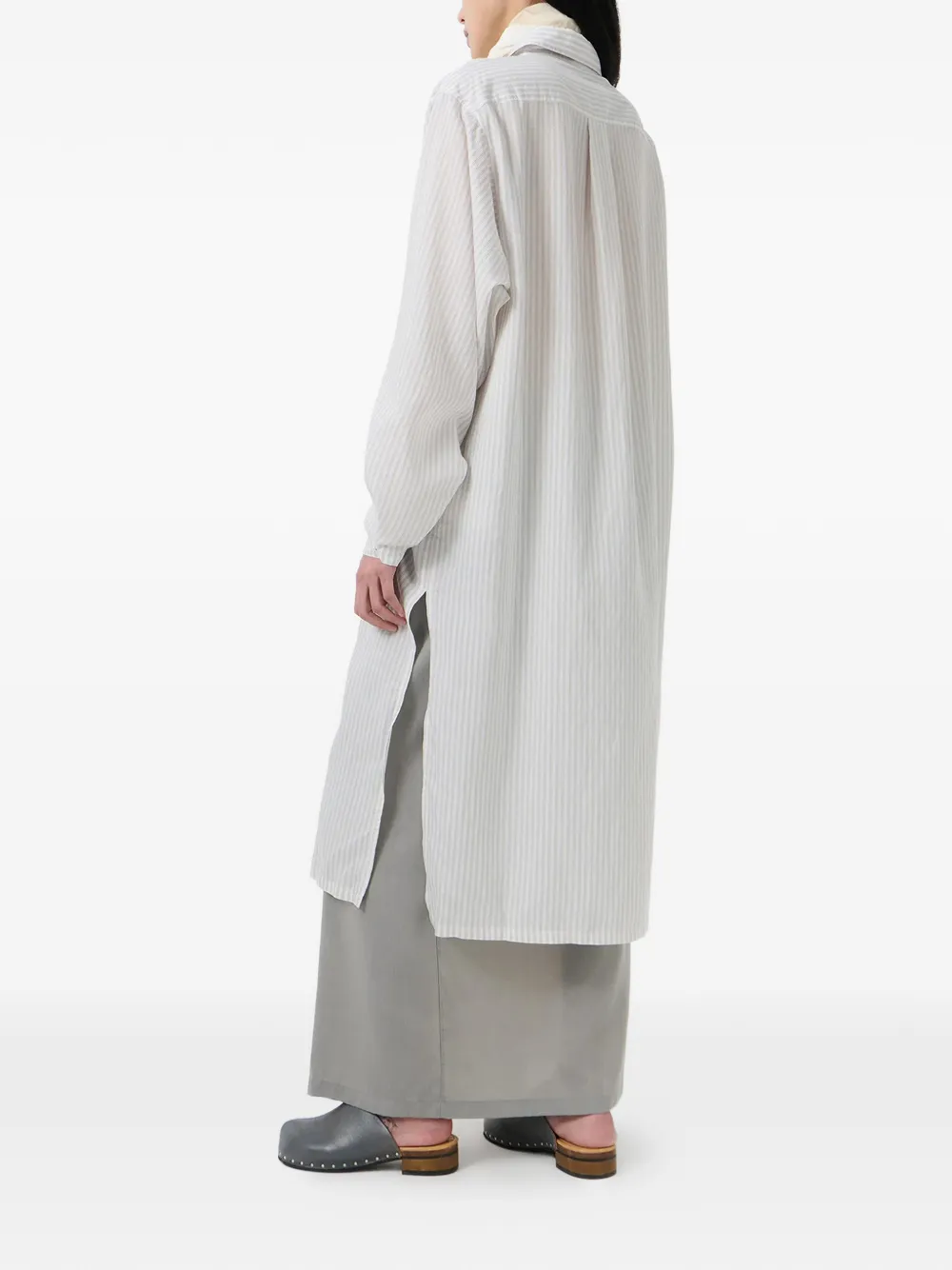 OUR LEGACY Sasso gestreept blouse met zak Wit