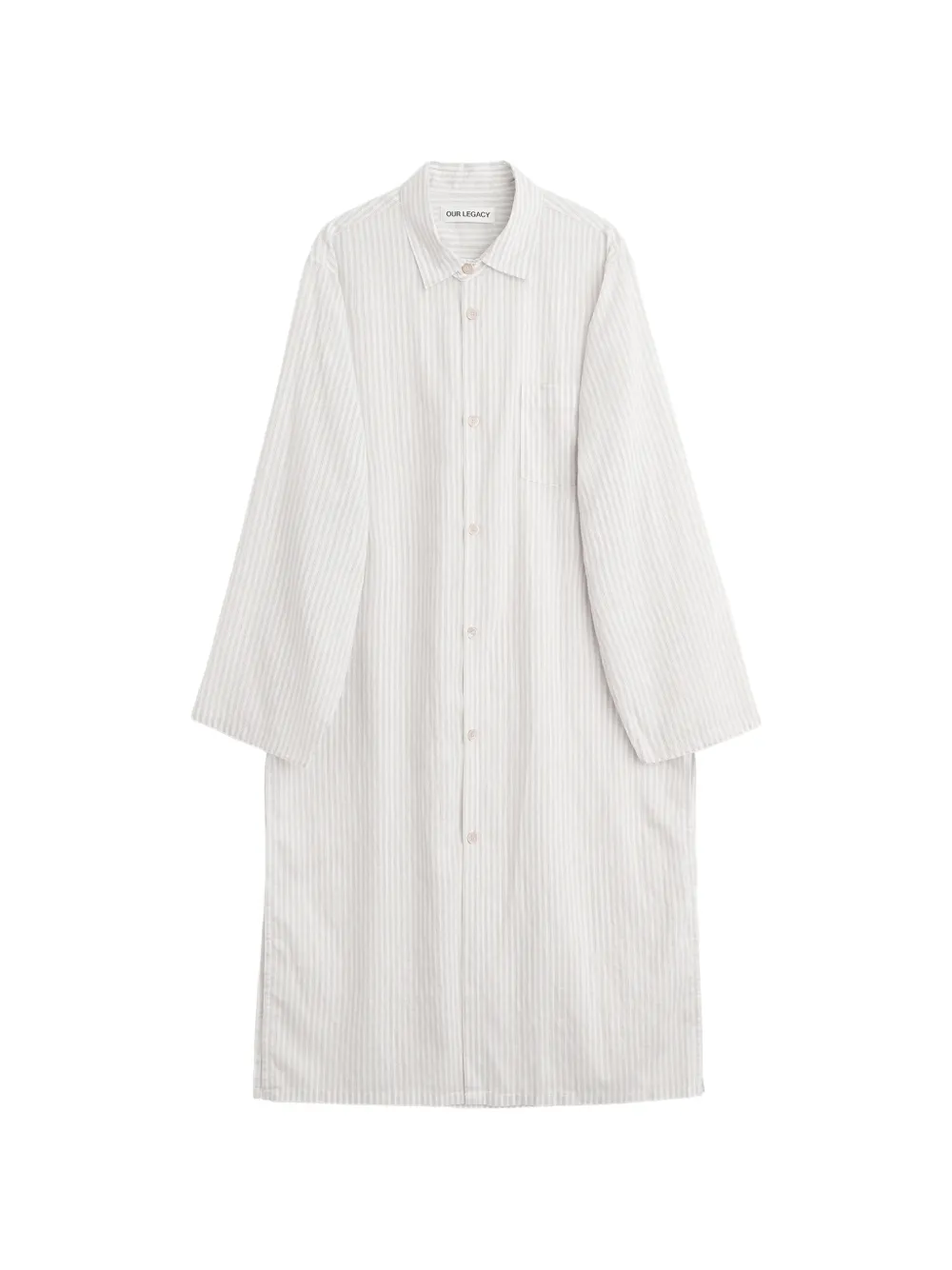 OUR LEGACY Sasso Stripe Lyocool pocket shirt - Bianco